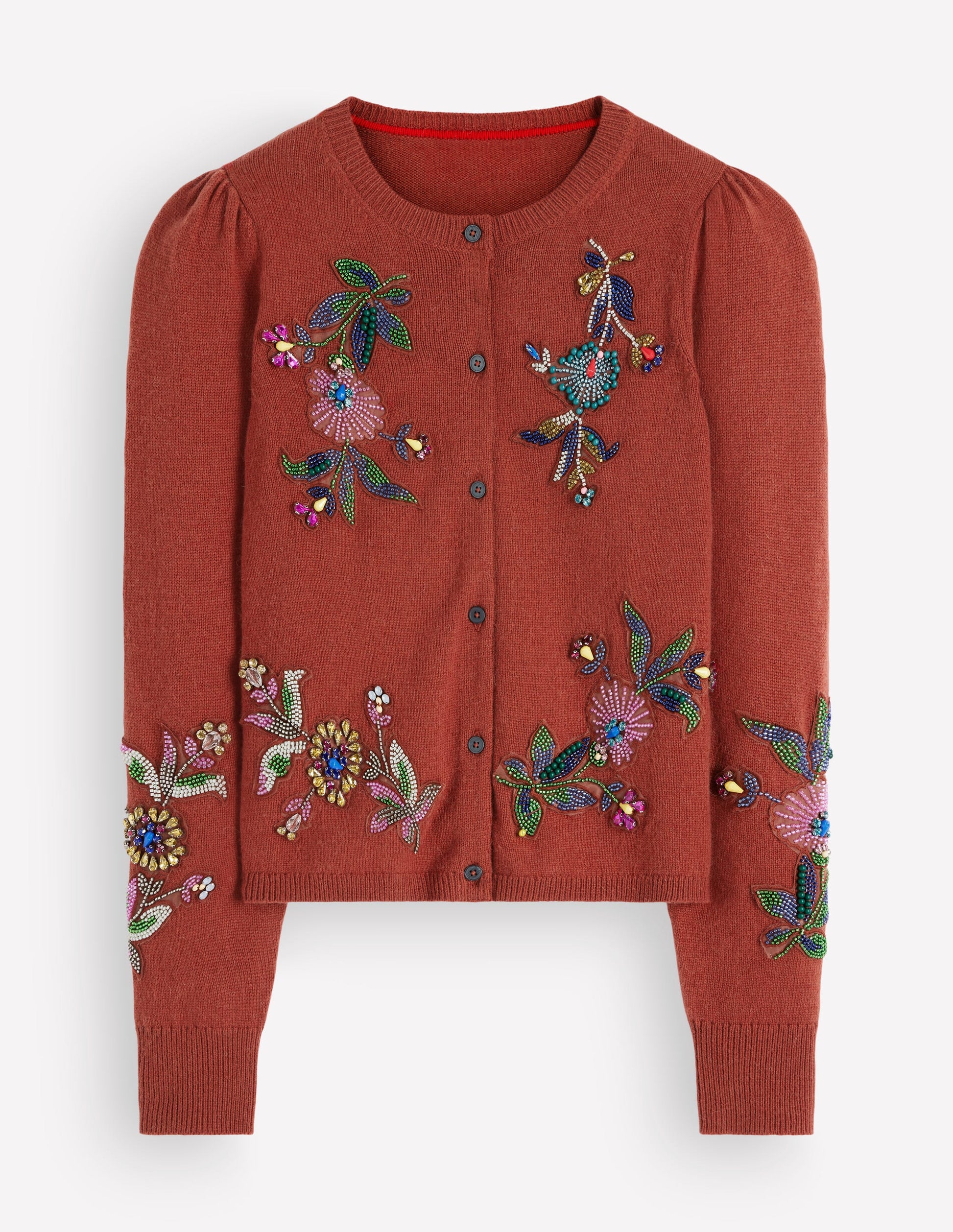 Ria Verzierte Strickjacke-Lebkuchen-8