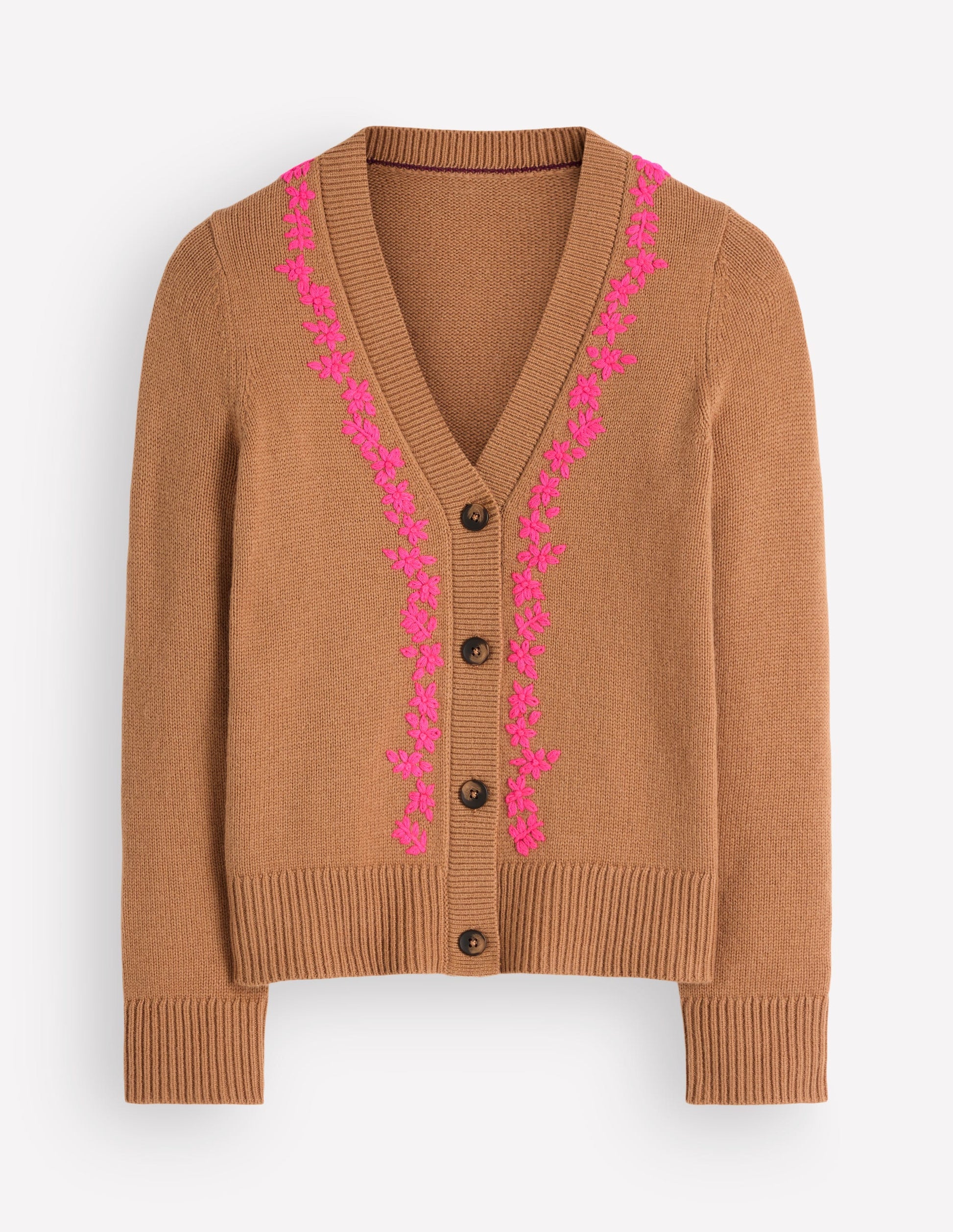 Ella Strickjacke mit Stickerei-Camel, Stickerei-7