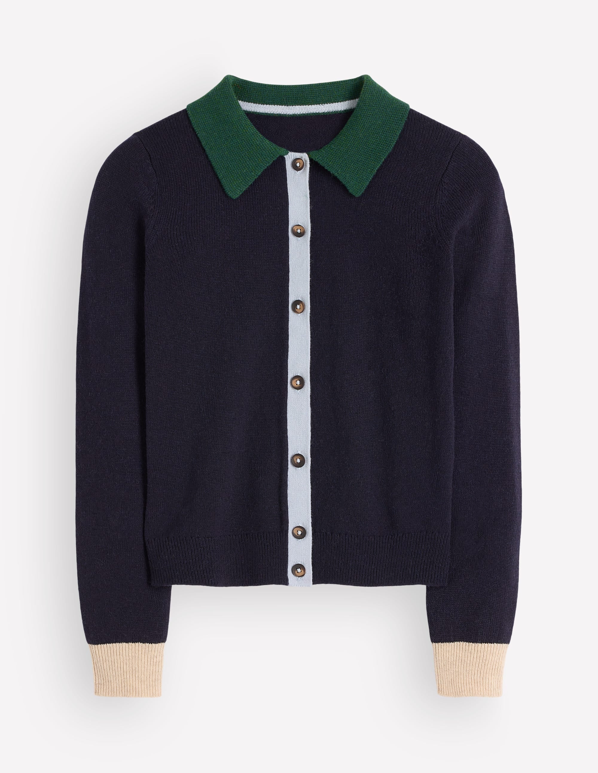 Ariadne Strickjacke aus Alpaka-Mischung-Navy, Blockfarben - Image 5