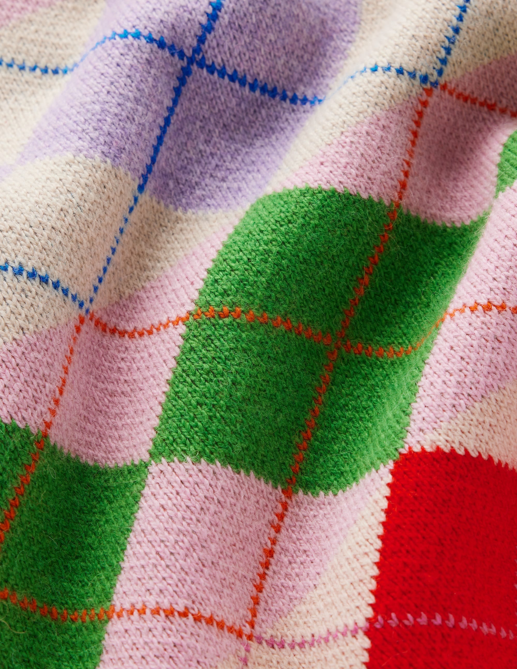 Ariadne Pullover aus Alpaka-Mischung-Bunt, Argyle-Muster - Image 8