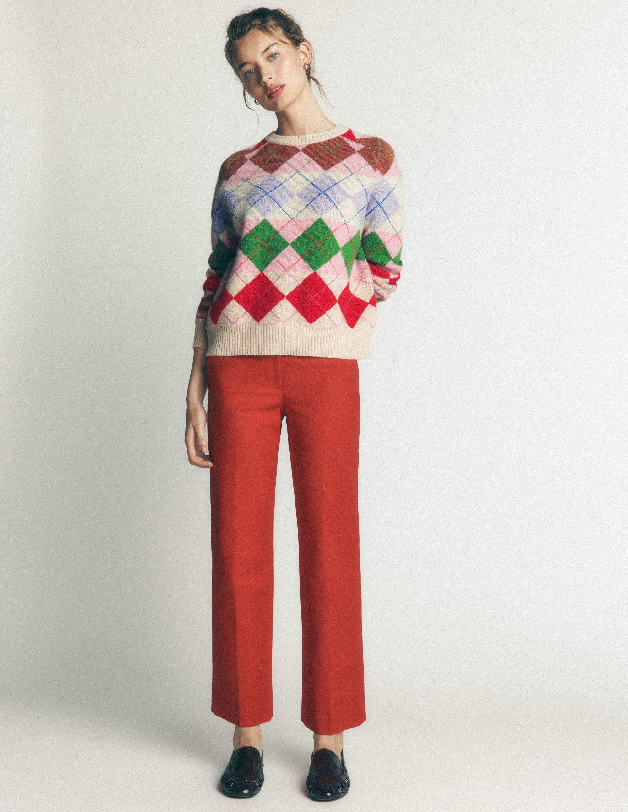 Ariadne Pullover aus Alpaka-Mischung-Bunt, Argyle-Muster - Image 5