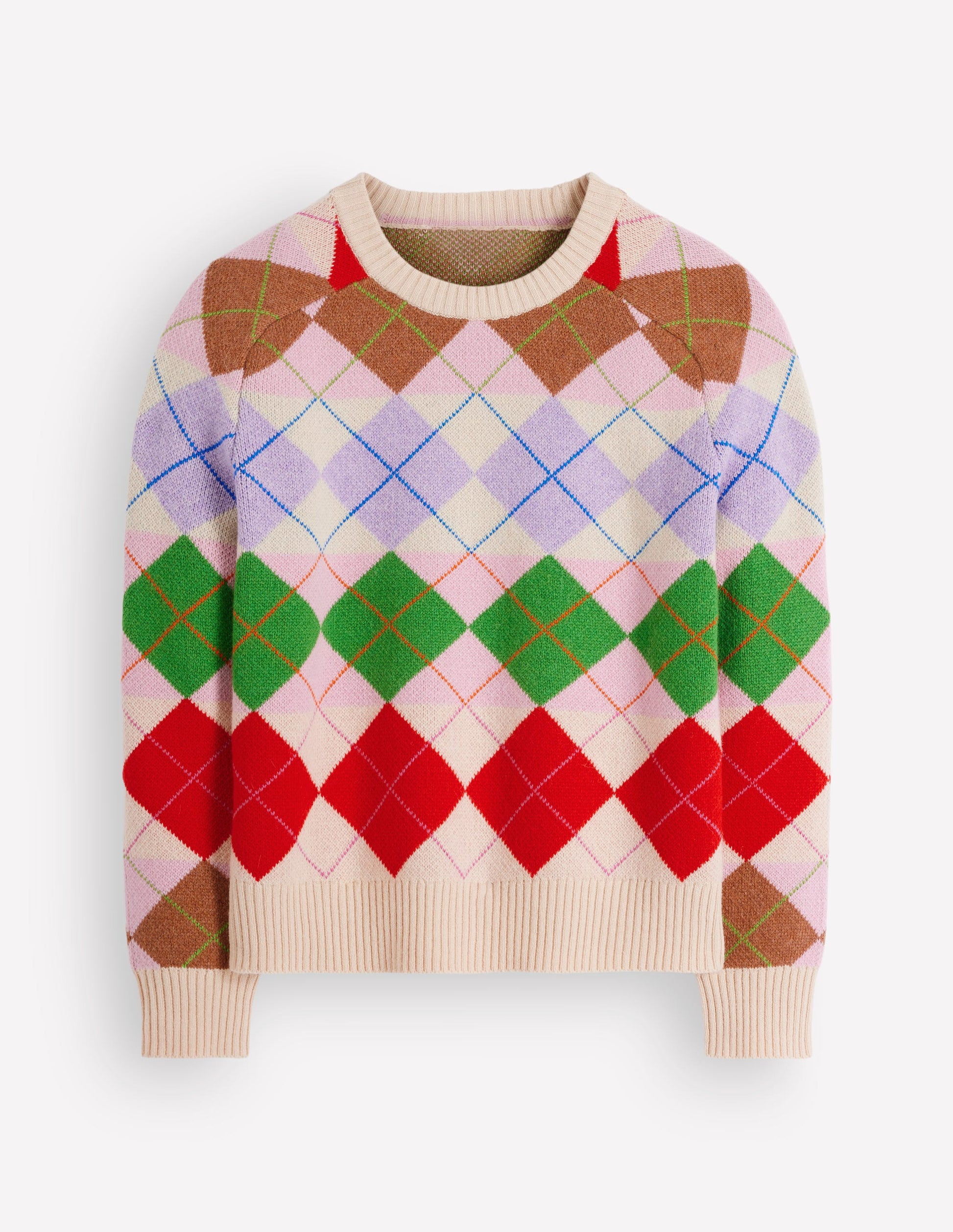 Ariadne Pullover aus Alpaka-Mischung-Bunt, Argyle-Muster-8