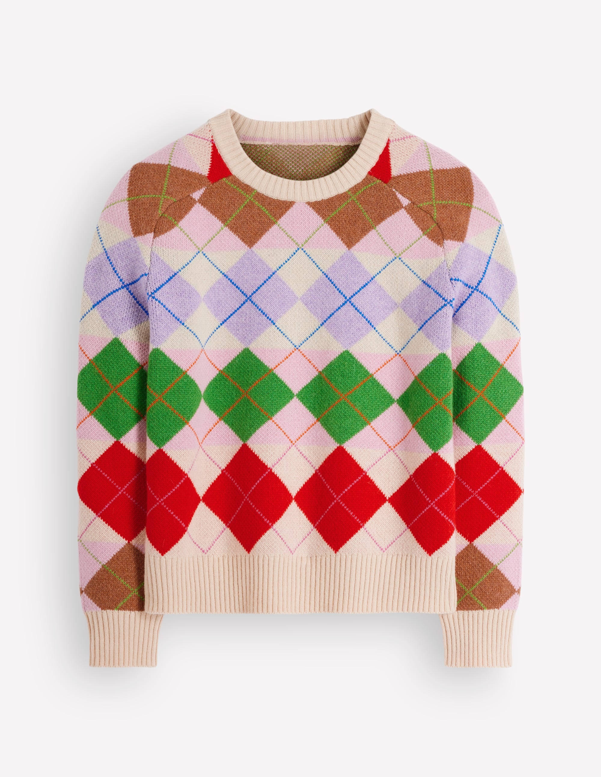 Ariadne Pullover aus Alpaka-Mischung-Bunt, Argyle-Muster - Image 7
