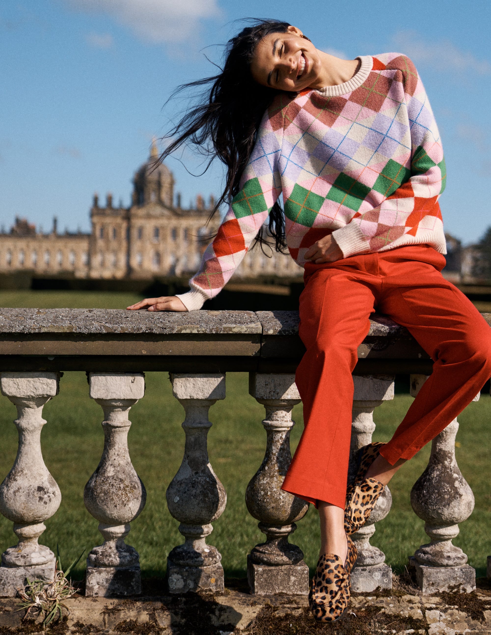Ariadne Pullover aus Alpaka-Mischung-Bunt, Argyle-Muster - Image 1