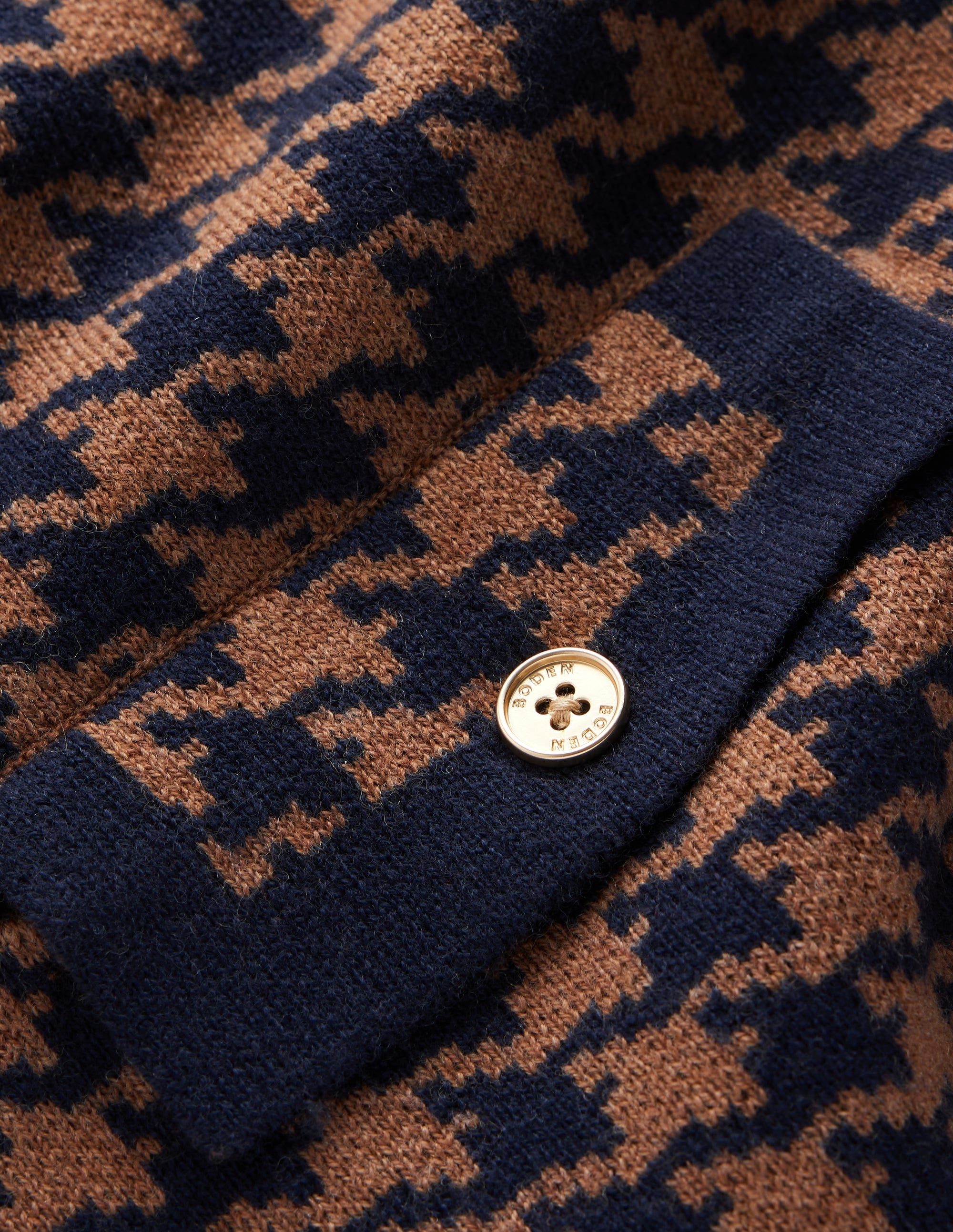 Elizabeth Strickjacke mit Schleife-Camel, Hahnentrittmuster - Image 7