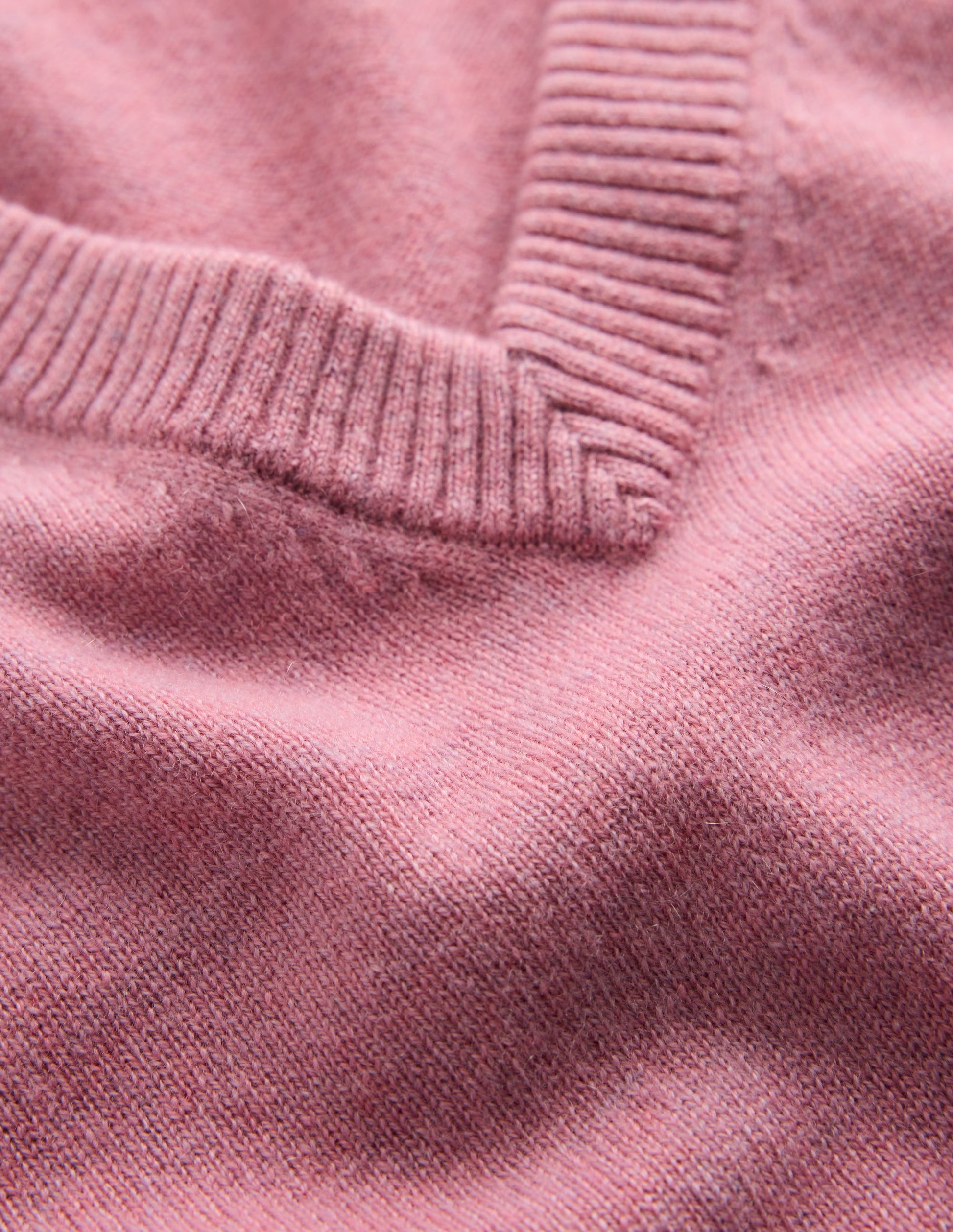 Elsie Kaschmirpullover mit V-Ausschnitt-Rosa Heide-7