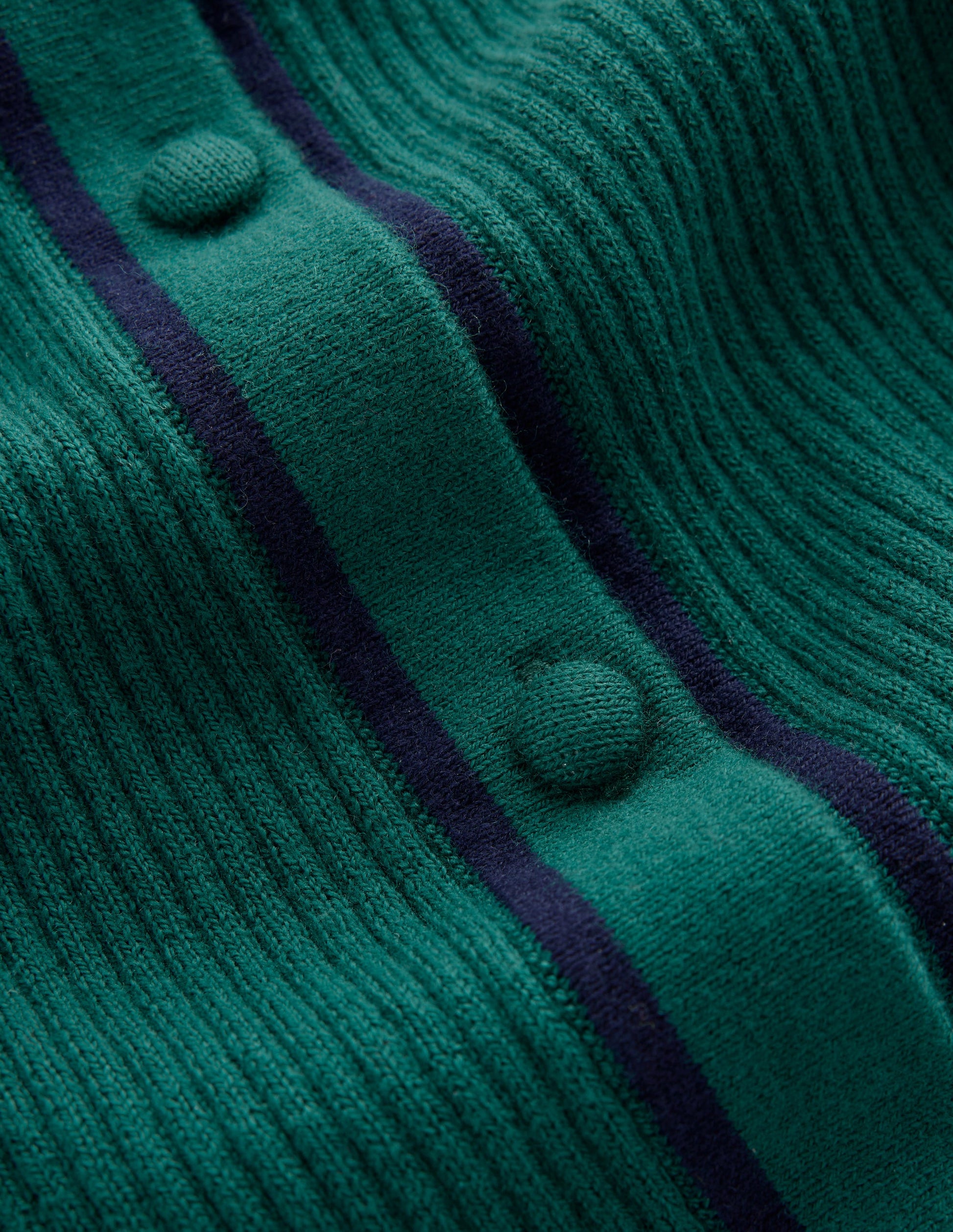 Paula Gerippte Strickjacke mit Rundhalsausschnitt-Mitternachtsblaugrün-7