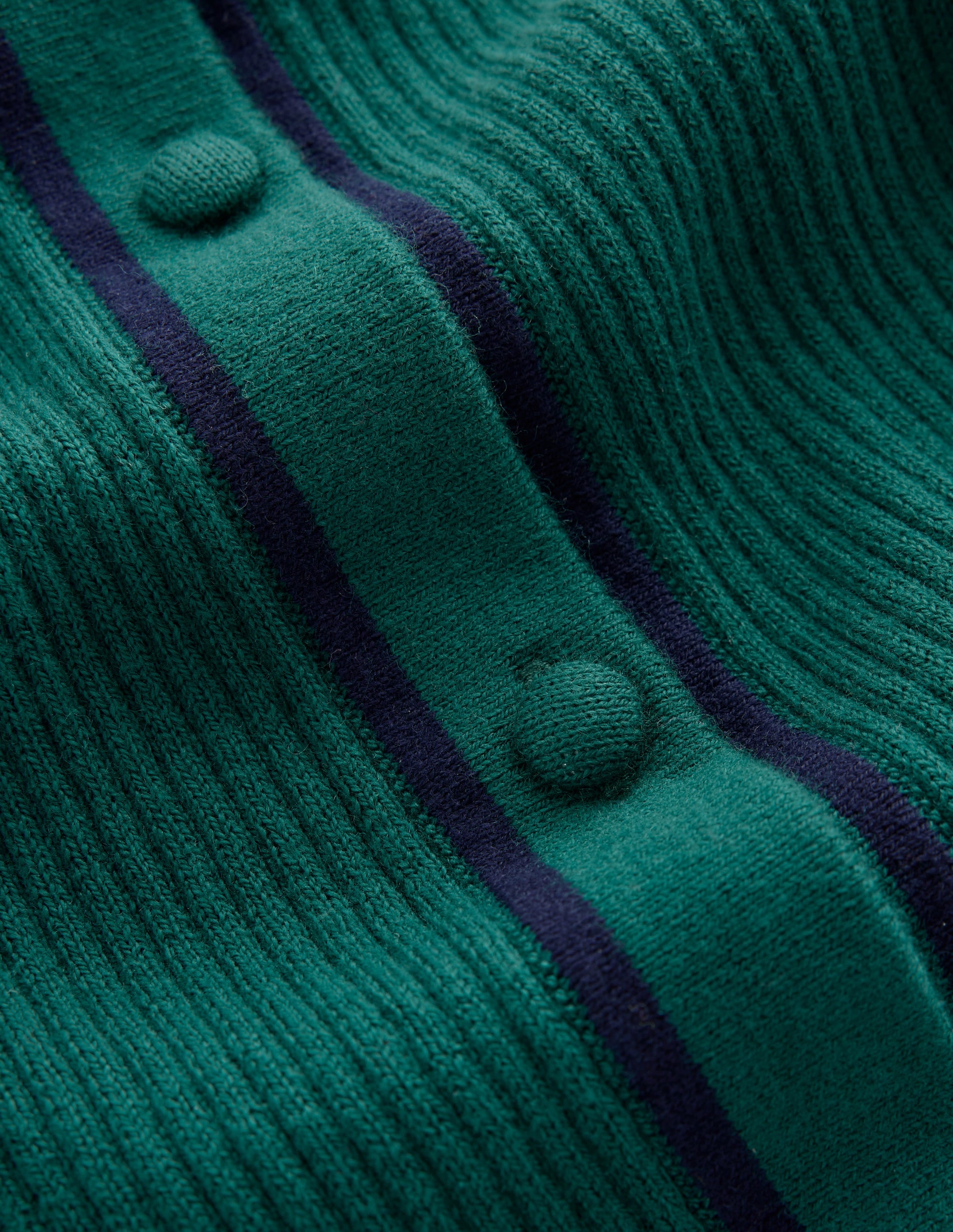 Paula Gerippte Strickjacke mit Rundhalsausschnitt-Mitternachtsblaugrün - Image 7