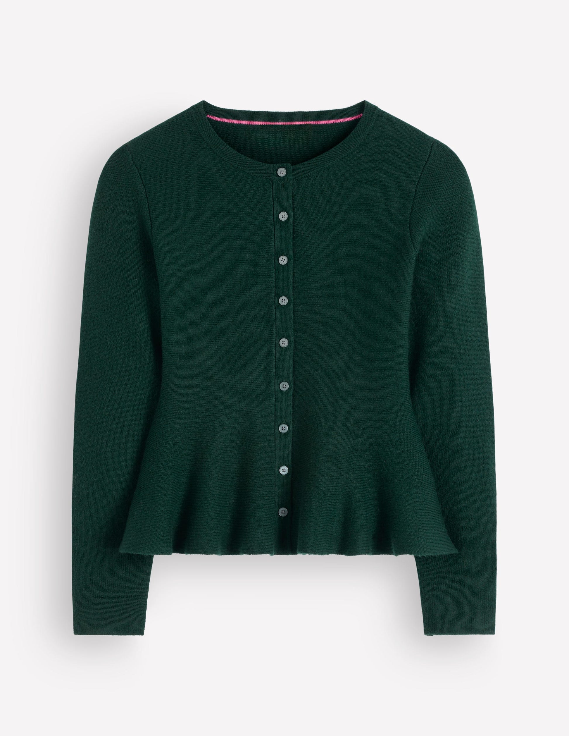 Gilet ajusté en laine à basque-Sea Moss-6
