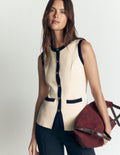 Crew Milano Waistcoat-Ivory