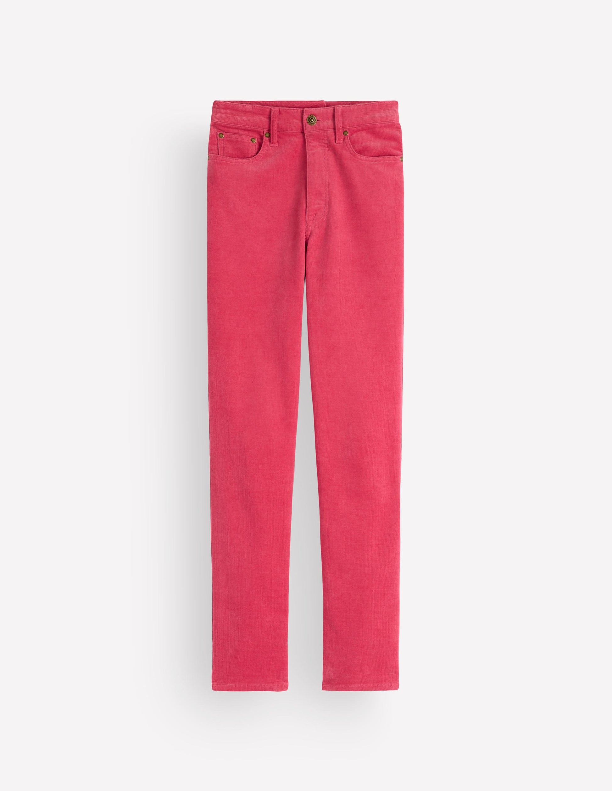 Schmal geschnittene Cord-Jeans mit hohem Bund-Stechpalmenbeere-7