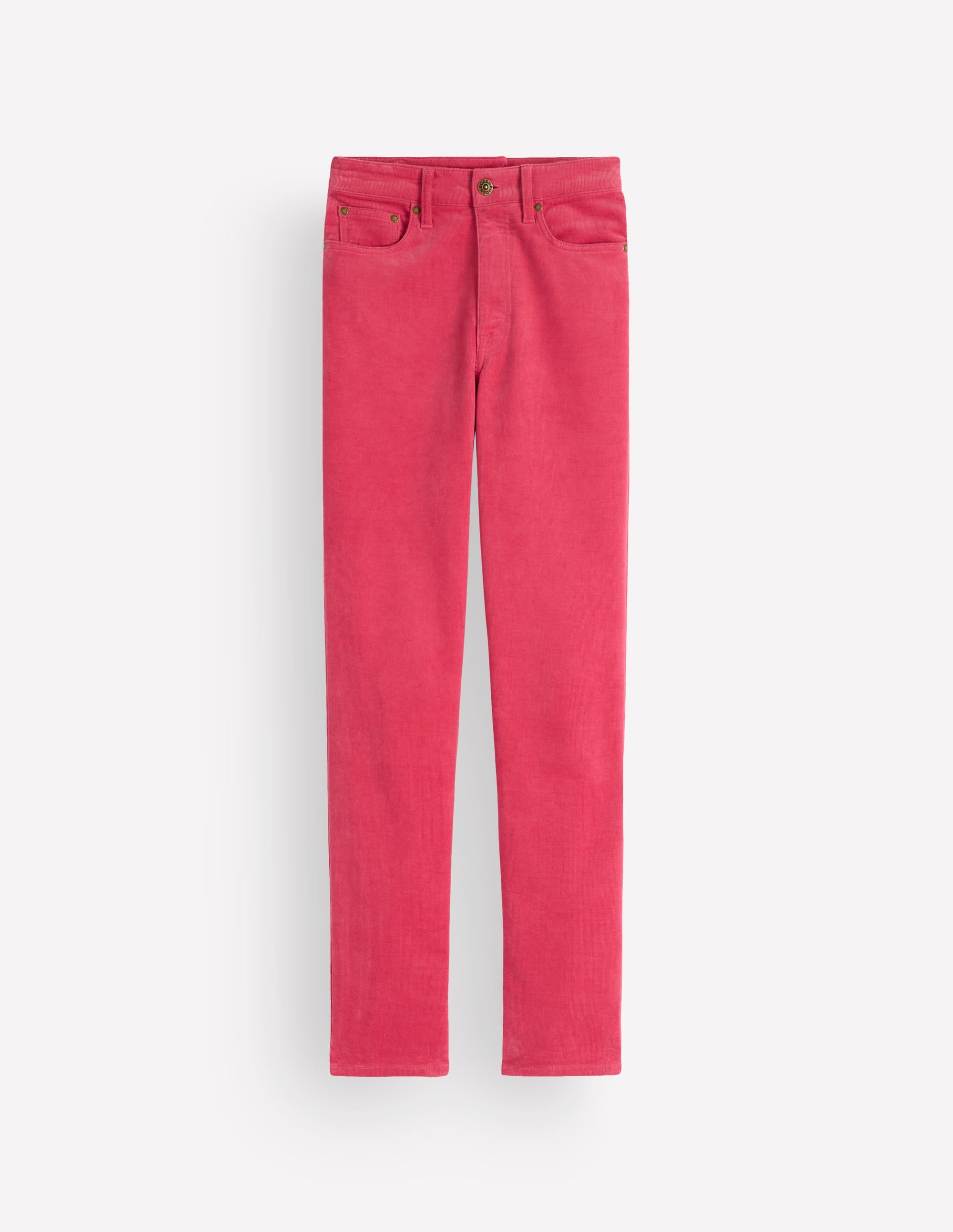 Schmal geschnittene Cord-Jeans mit hohem Bund-Stechpalmenbeere - Image 7
