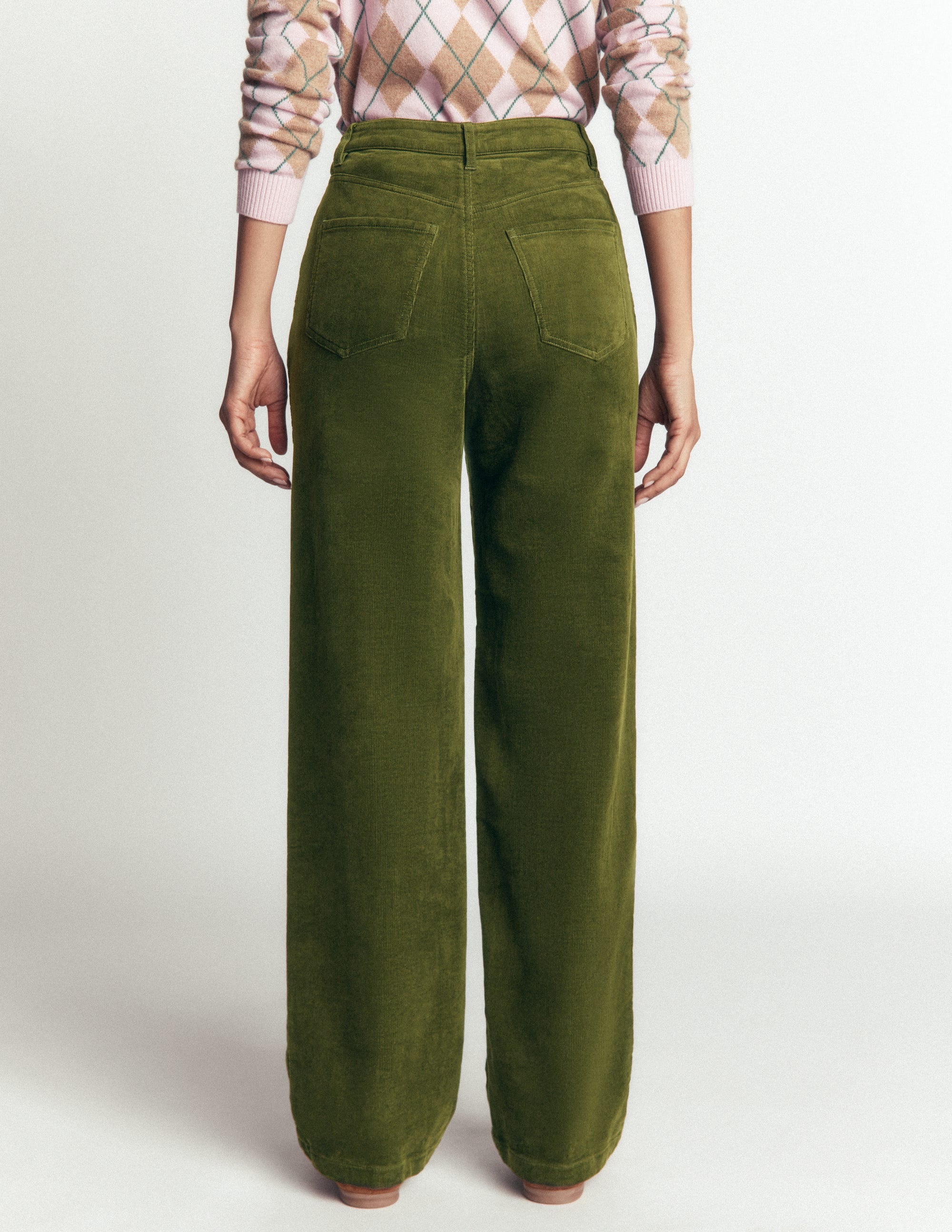 Cord-Jeans mit hohem Bund und geradem, lockerem Bein-Schnittlauch - Image 3