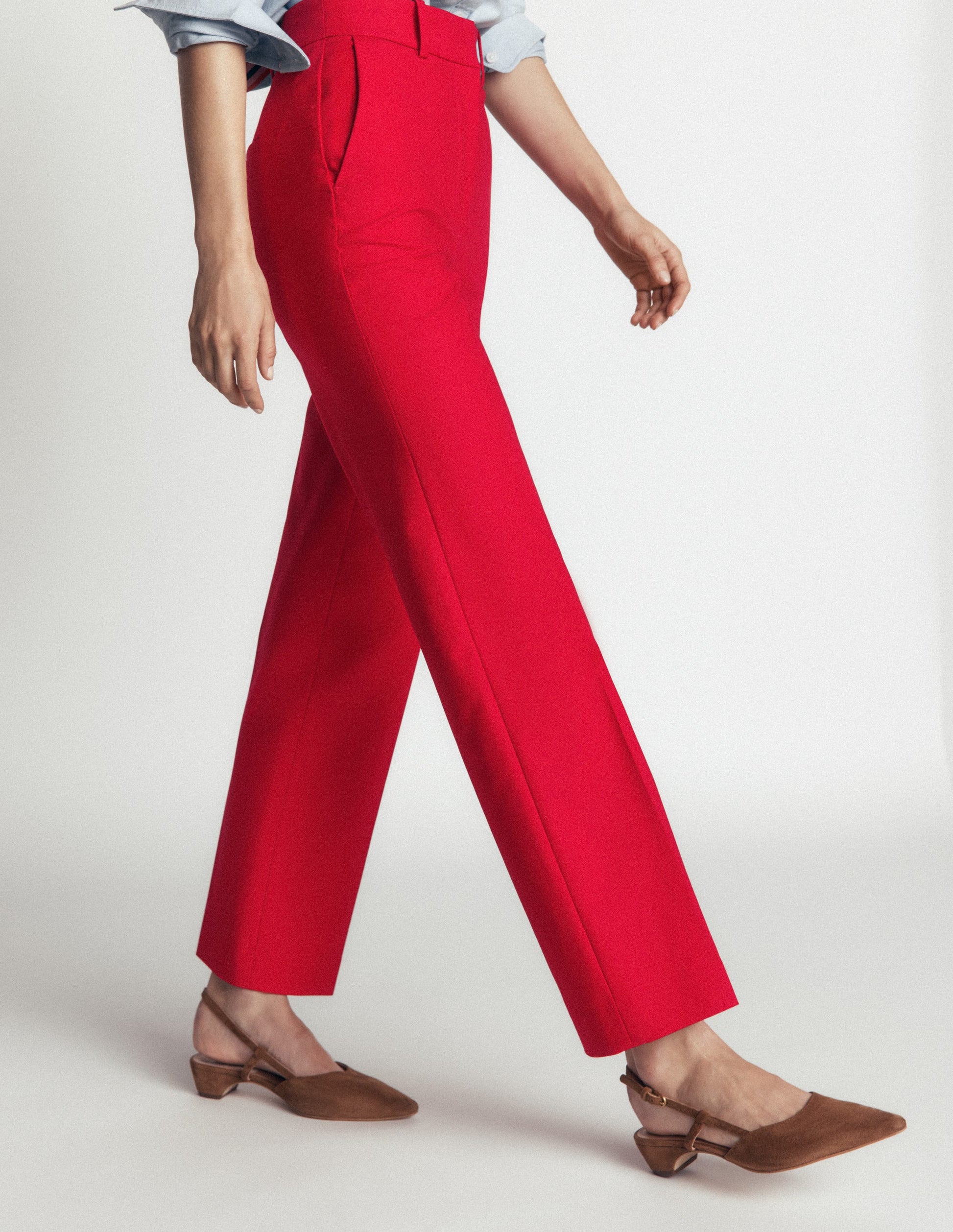 Canonbury 7/8-Hose aus Baumwolle-Salsa-Rot-4