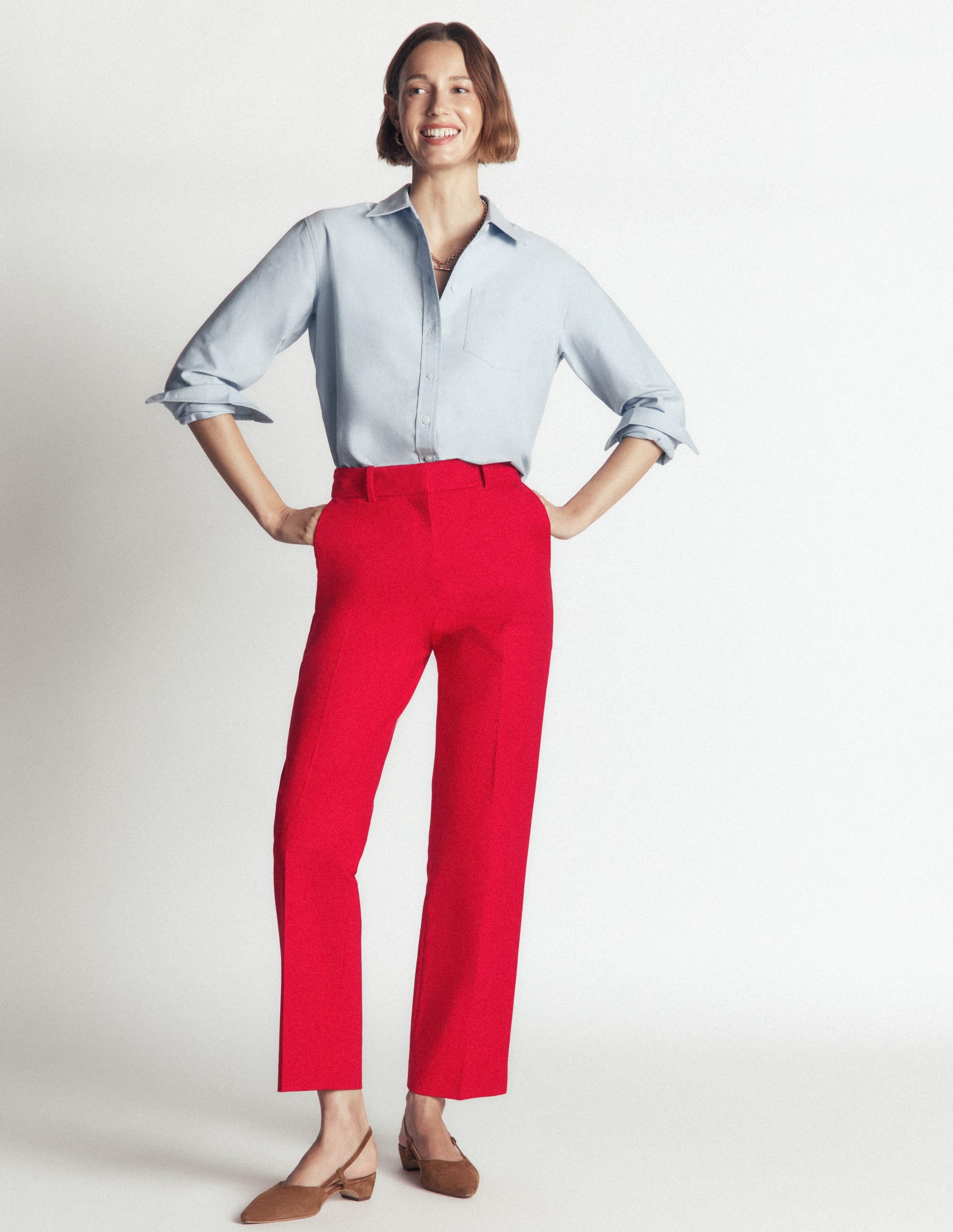 Canonbury 7/8-Hose aus Baumwolle-Salsa-Rot - Image 5