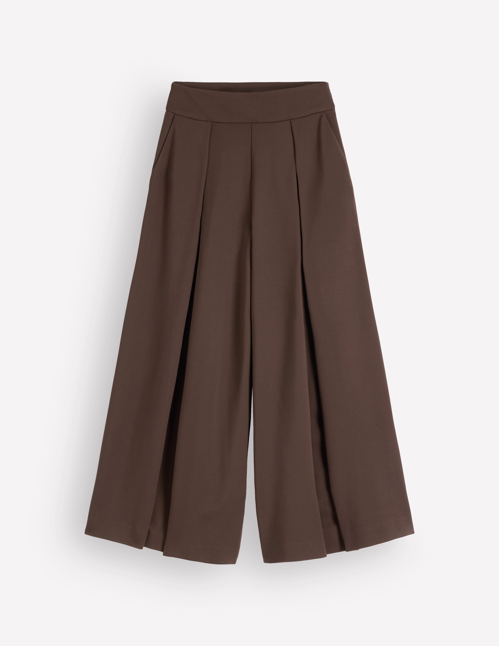 Ponte-Culottes mit Faltendetail-Bitterschokolade - Image 5