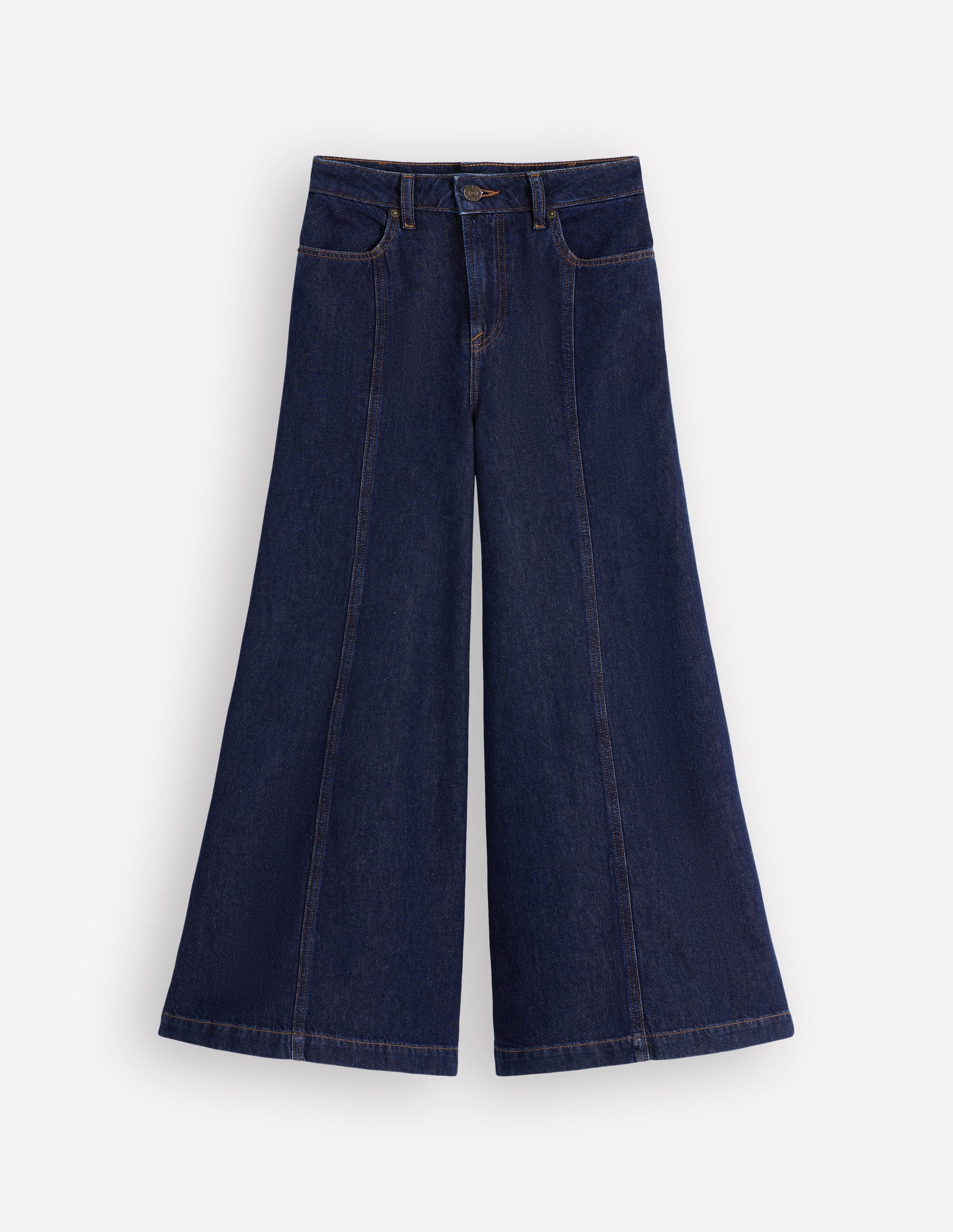 Culotte-Jeans mit weitem Bein-Indigo-6