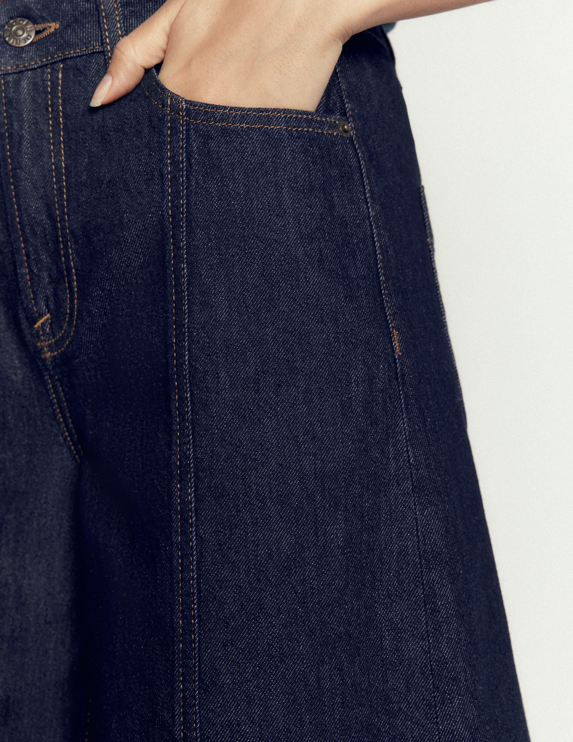 Culotte-Jeans mit weitem Bein-Indigo - Image 2