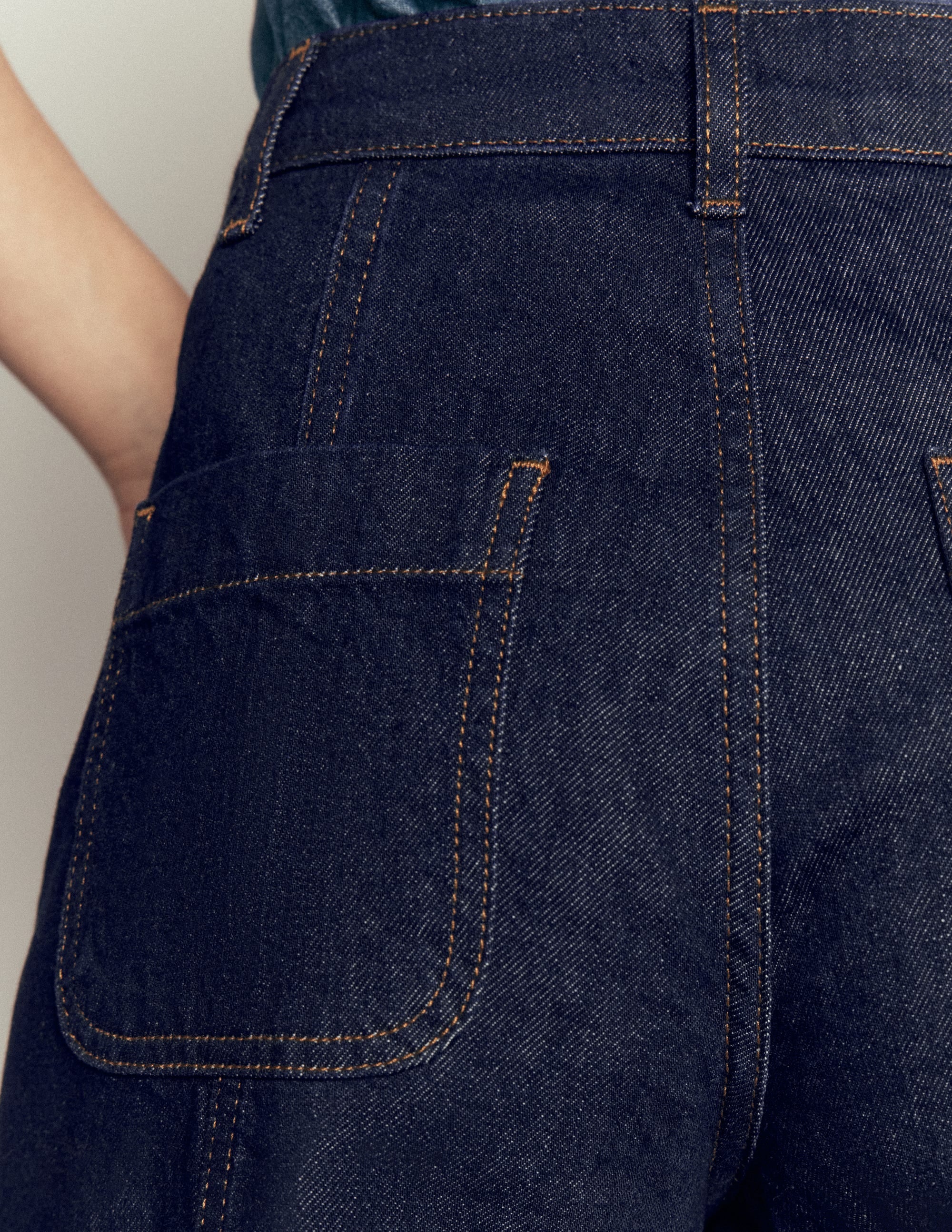 Culotte-Jeans mit weitem Bein-Indigo - Image 5