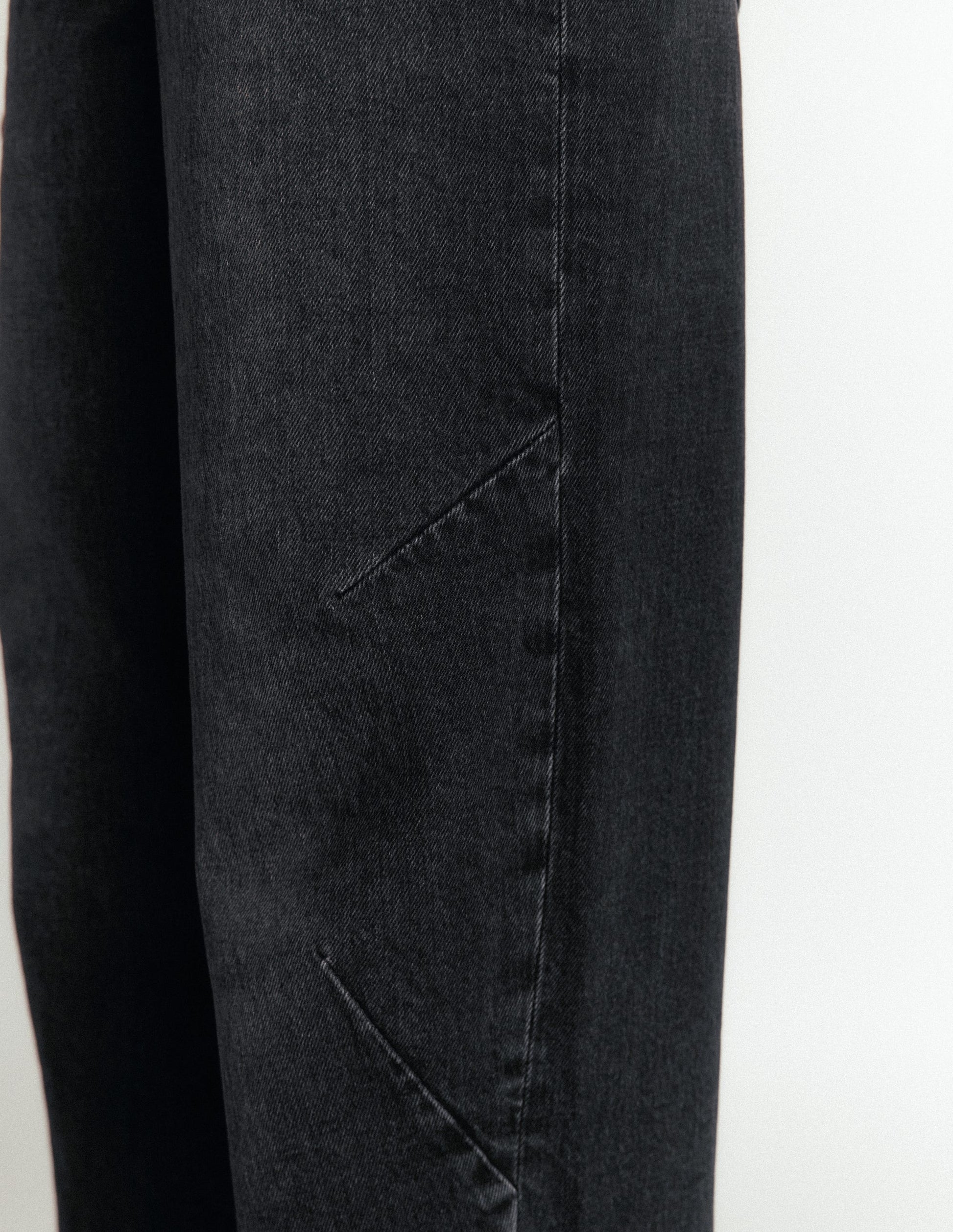 Barrel-Jeans-Verwaschenes Schwarz-5