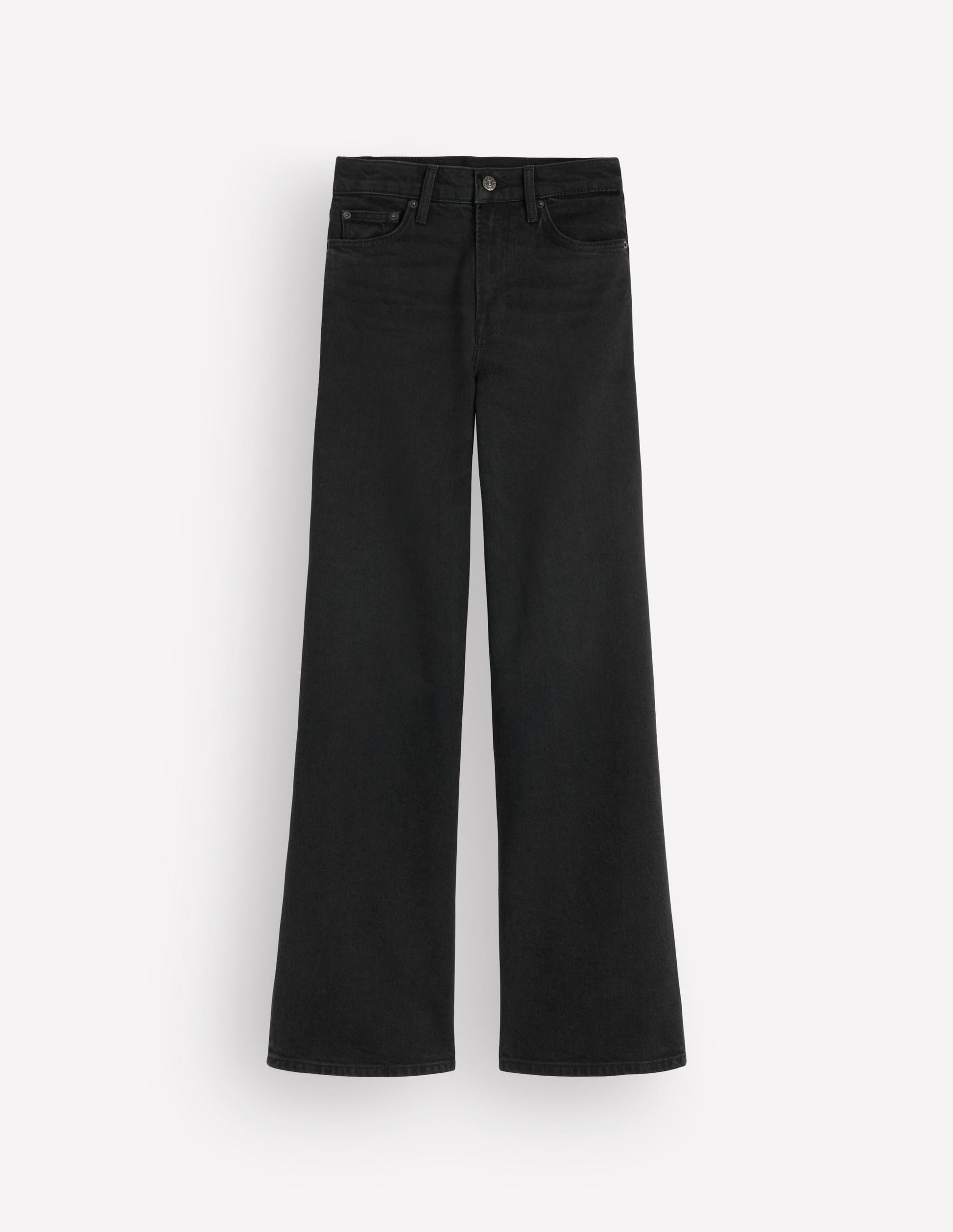 Jean large taille haute-Noir délavé-7