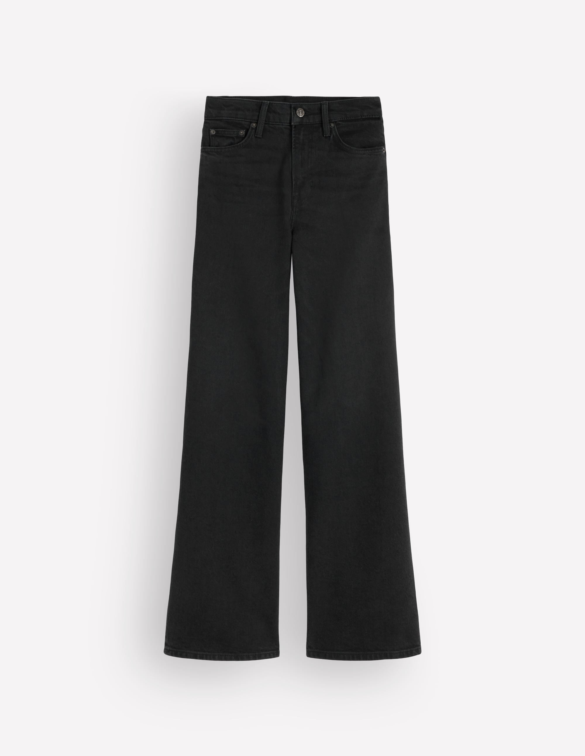 Jean large taille haute-Noir délavé - Image 7