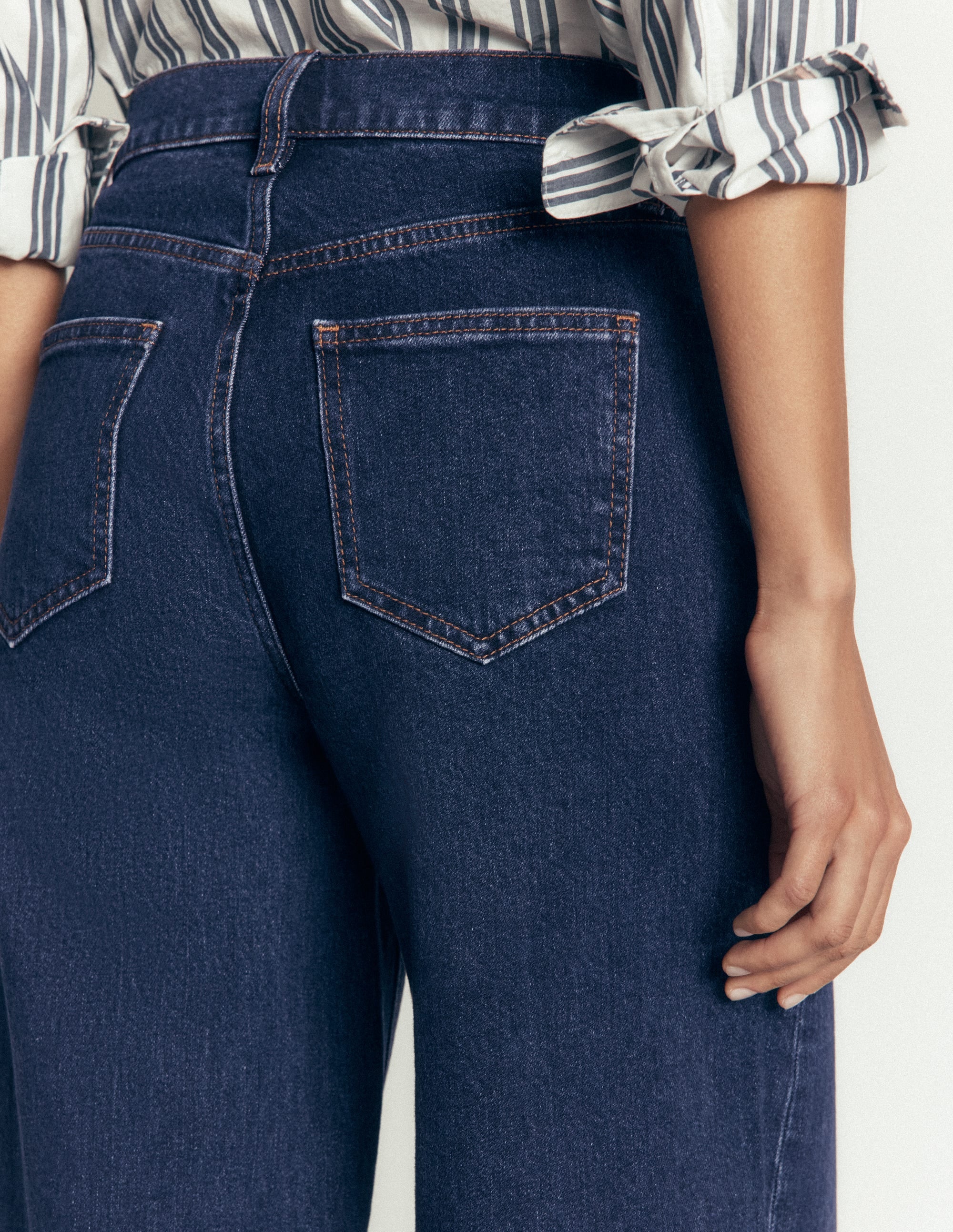 Jean large taille haute-Indigo Délavé - Image 6