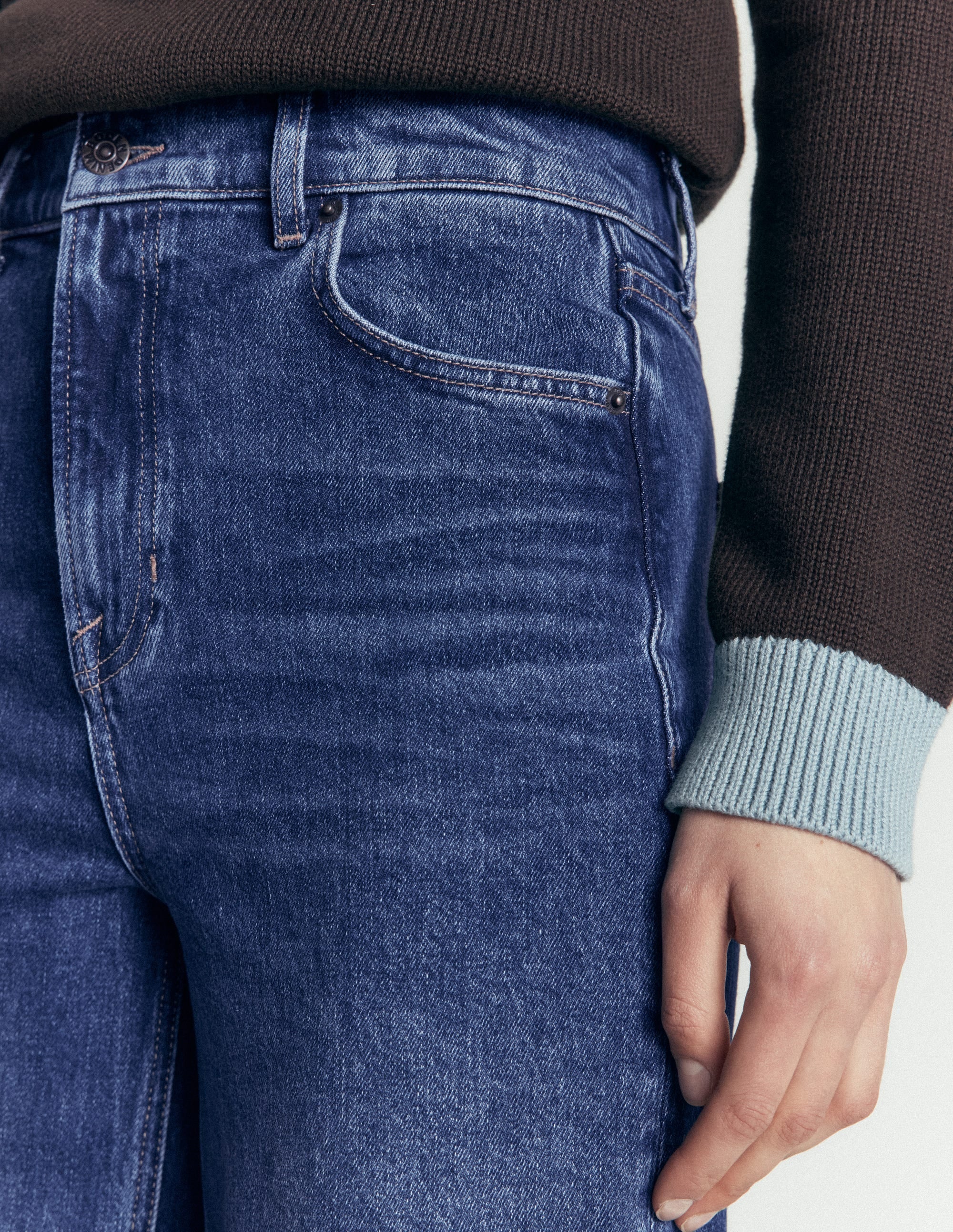 Hoch geschnittene Jeans mit weitem Bein-Medium Vintage - Image 2