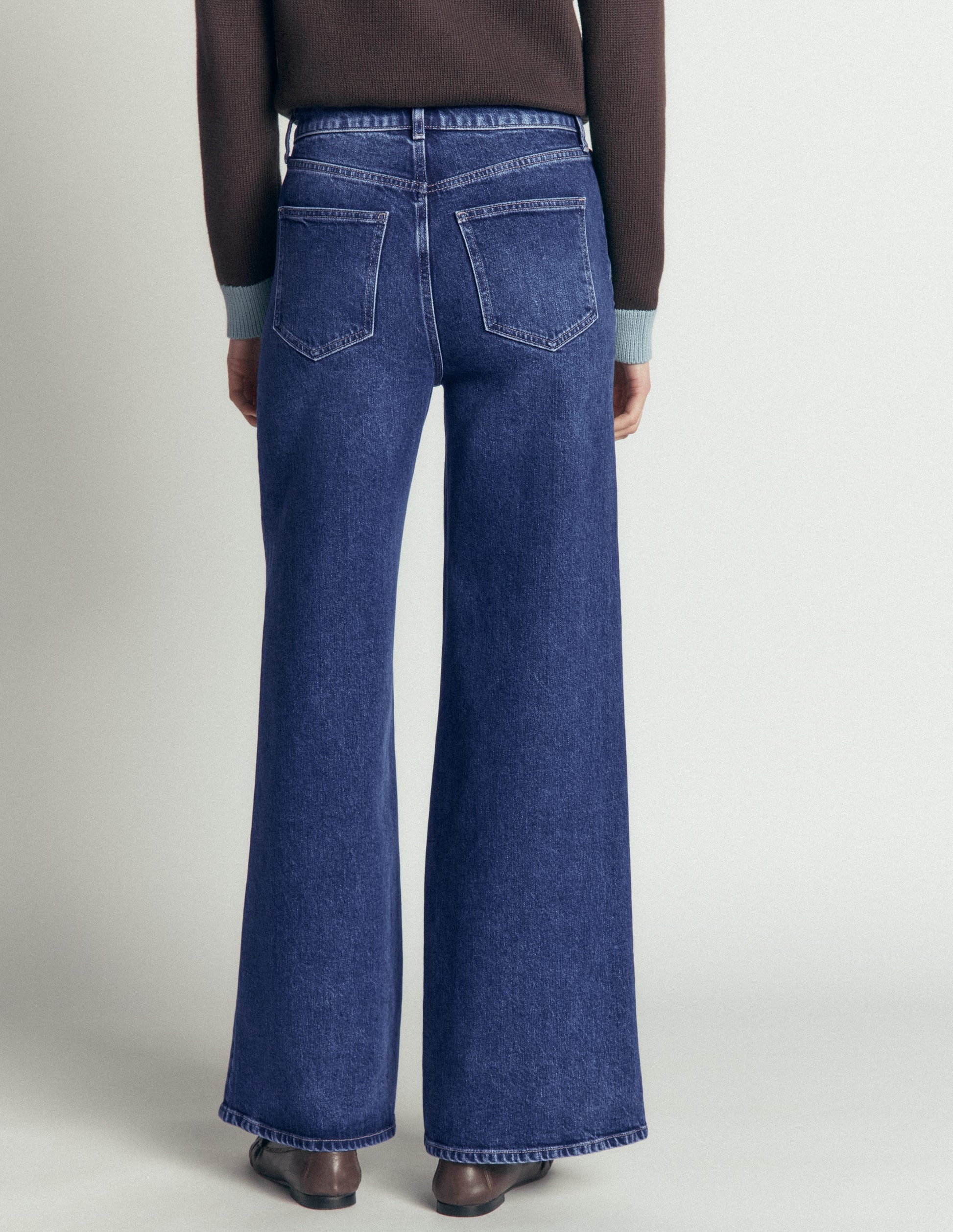 Hoch geschnittene Jeans mit weitem Bein-Medium Vintage-3