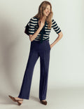 Ponte-Hose mit geradem Bein-Marineblau