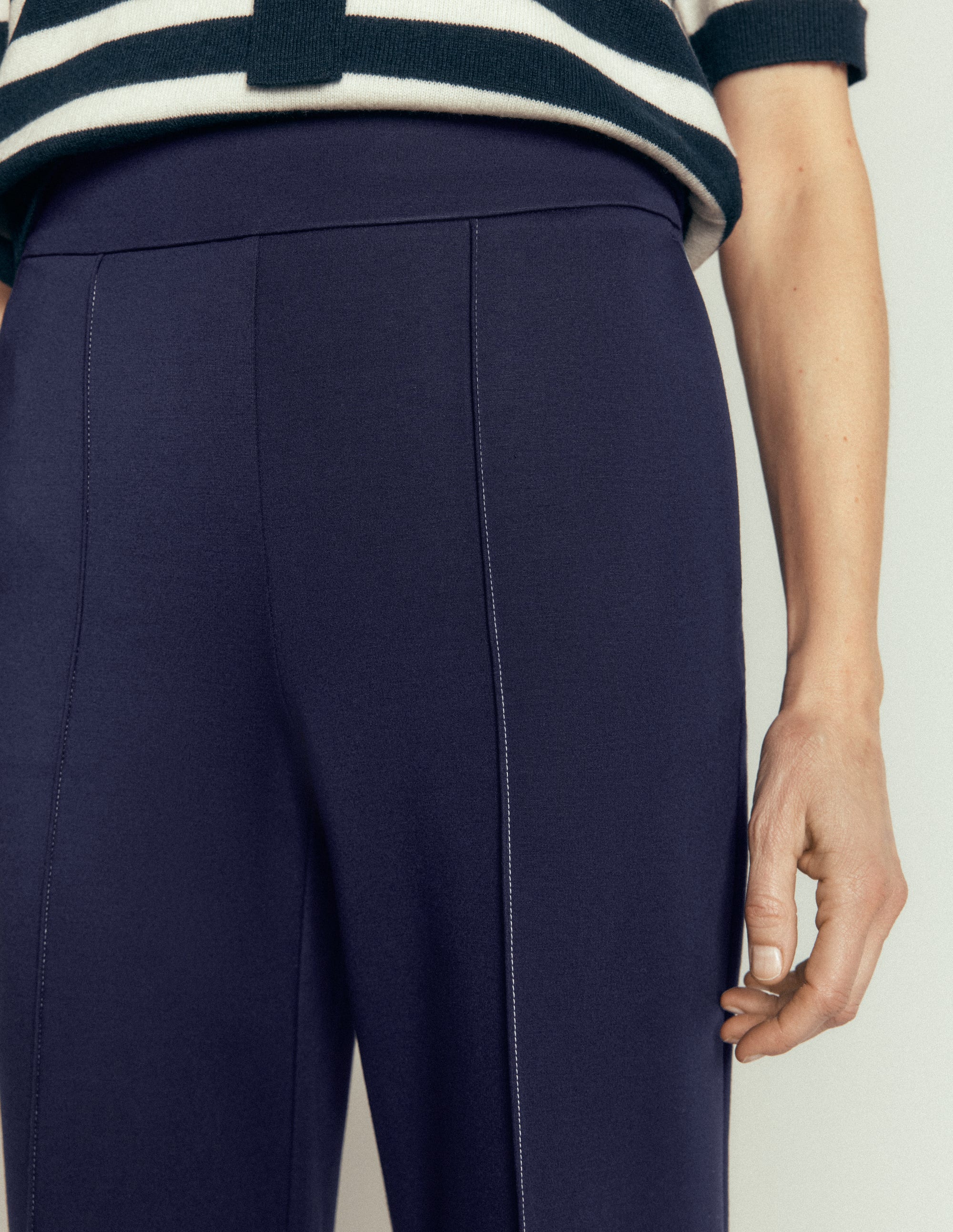 Ponte-Hose mit geradem Bein-Marineblau - Image 2