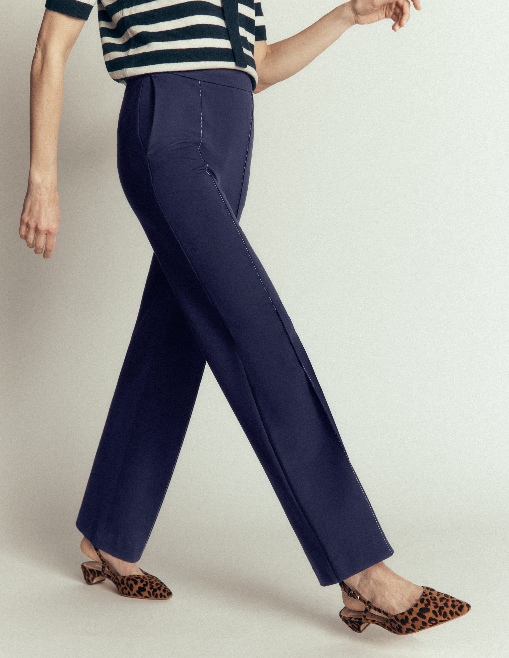 Ponte-Hose mit geradem Bein-Marineblau - Image 5