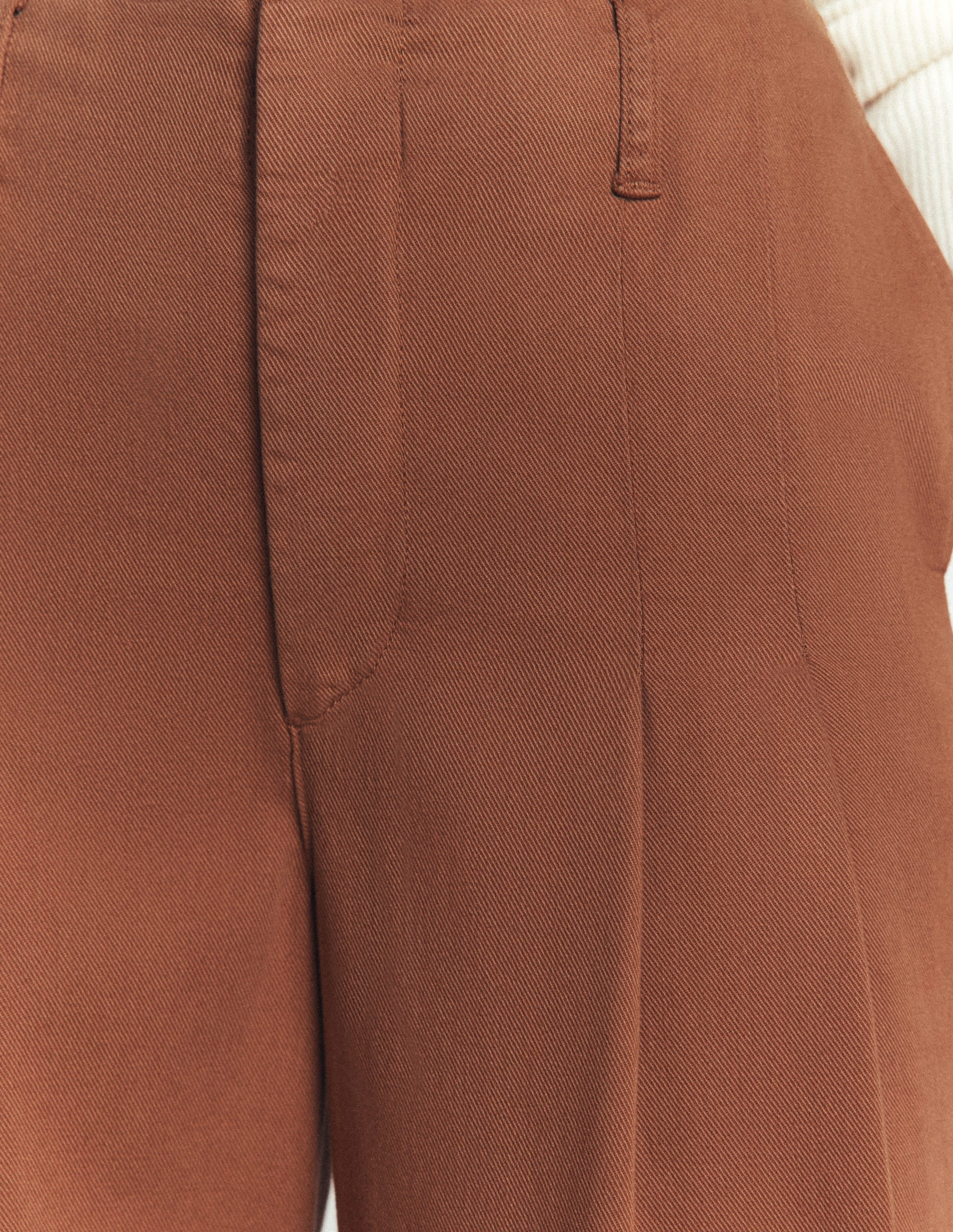 Mayfair Hose mit Bundfalte-Braun-Orange - Image 2