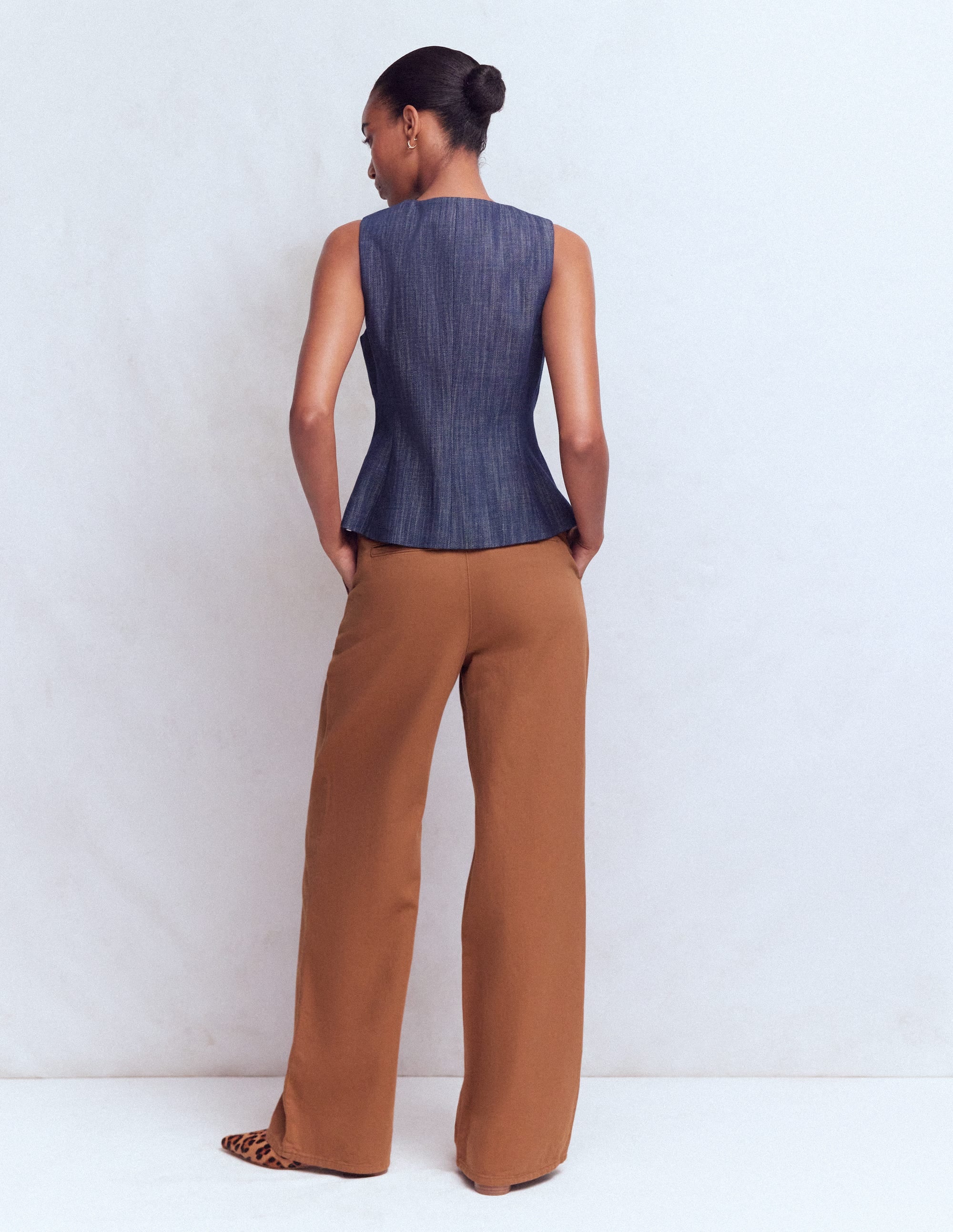 Mayfair Hose mit Bundfalte-Braun-Orange - Image 8