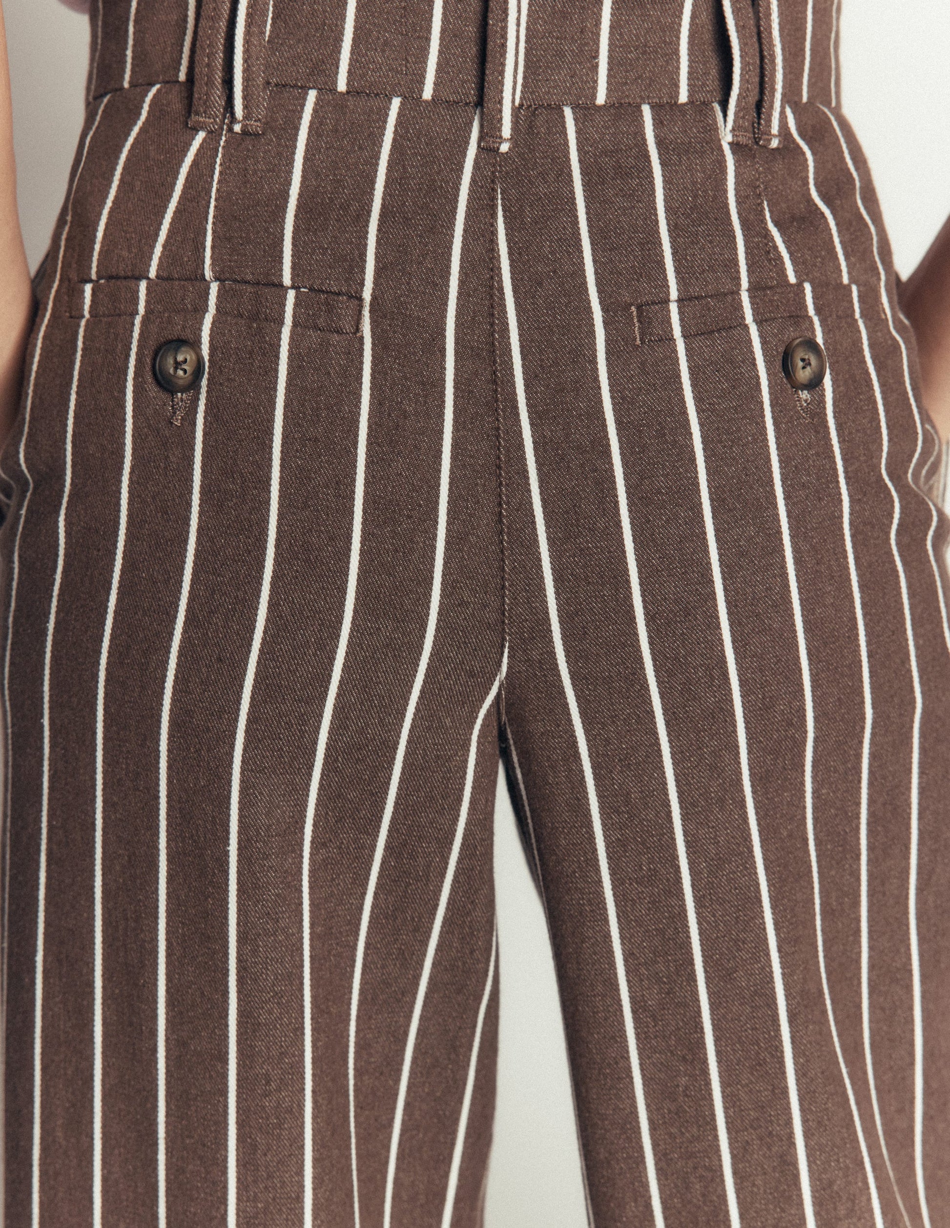 Belgravia Twillhose-Braun Streifen-2