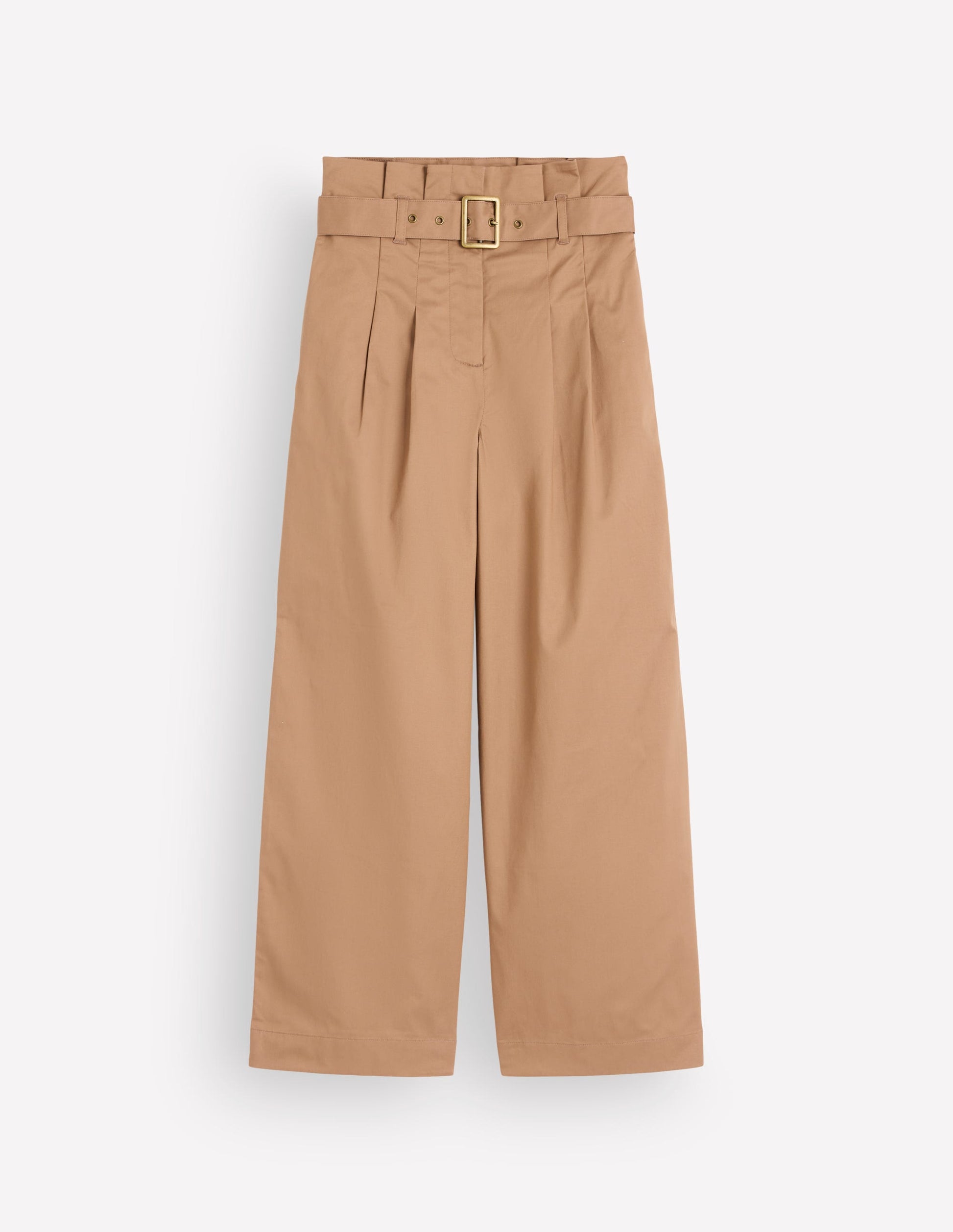 Hose mit Paperbag-Bund-Cappuccino-5