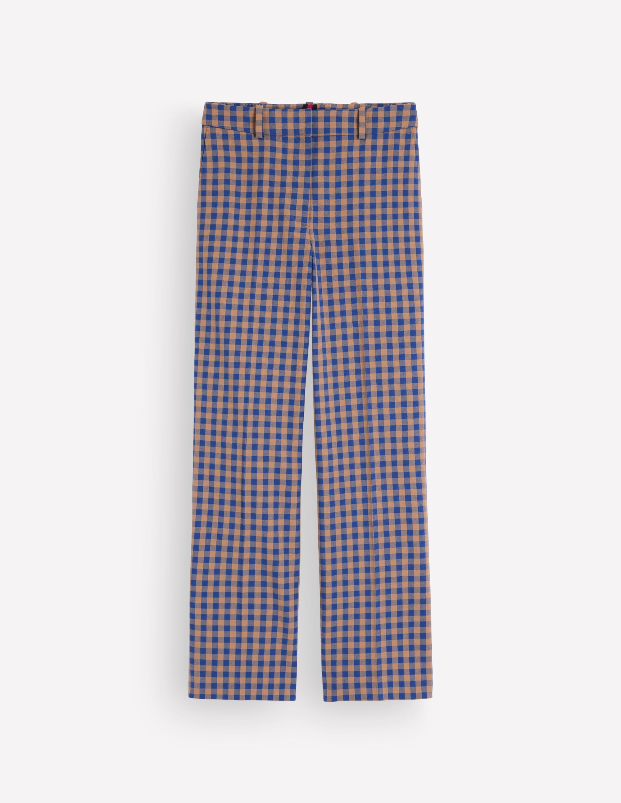 Canonbury 7/8-Hose aus Baumwolle-Camel, Blau Vichykaro - Image 7