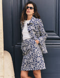 Jacquard-Rock in A-Linie-JACQUARD BLUMENMUSTER