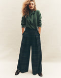 Plissierte Culotte aus Wollmischung-BLACKWATCH