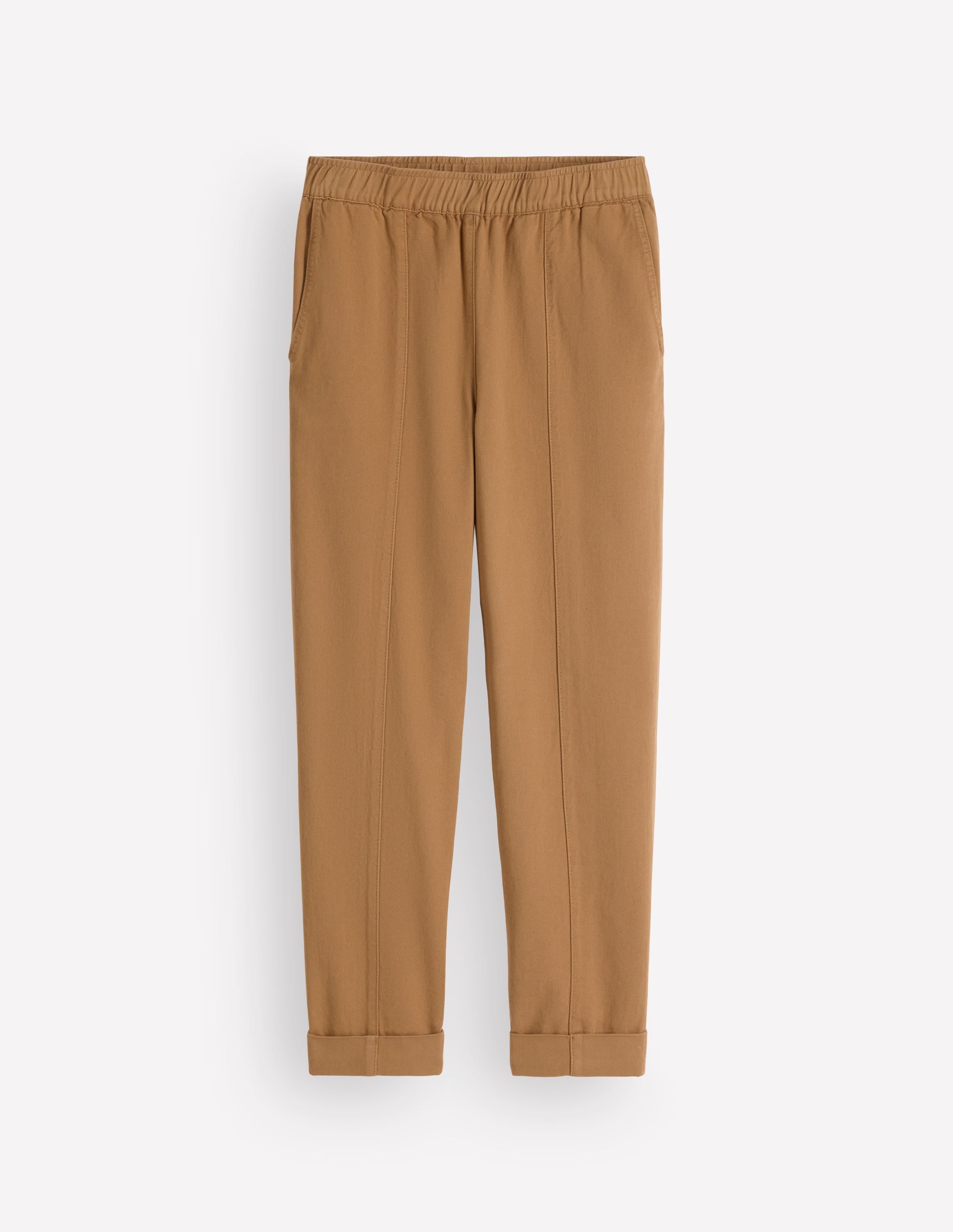Hose mit mittelhohem Bund und geradem Bein-Beige - Image 6
