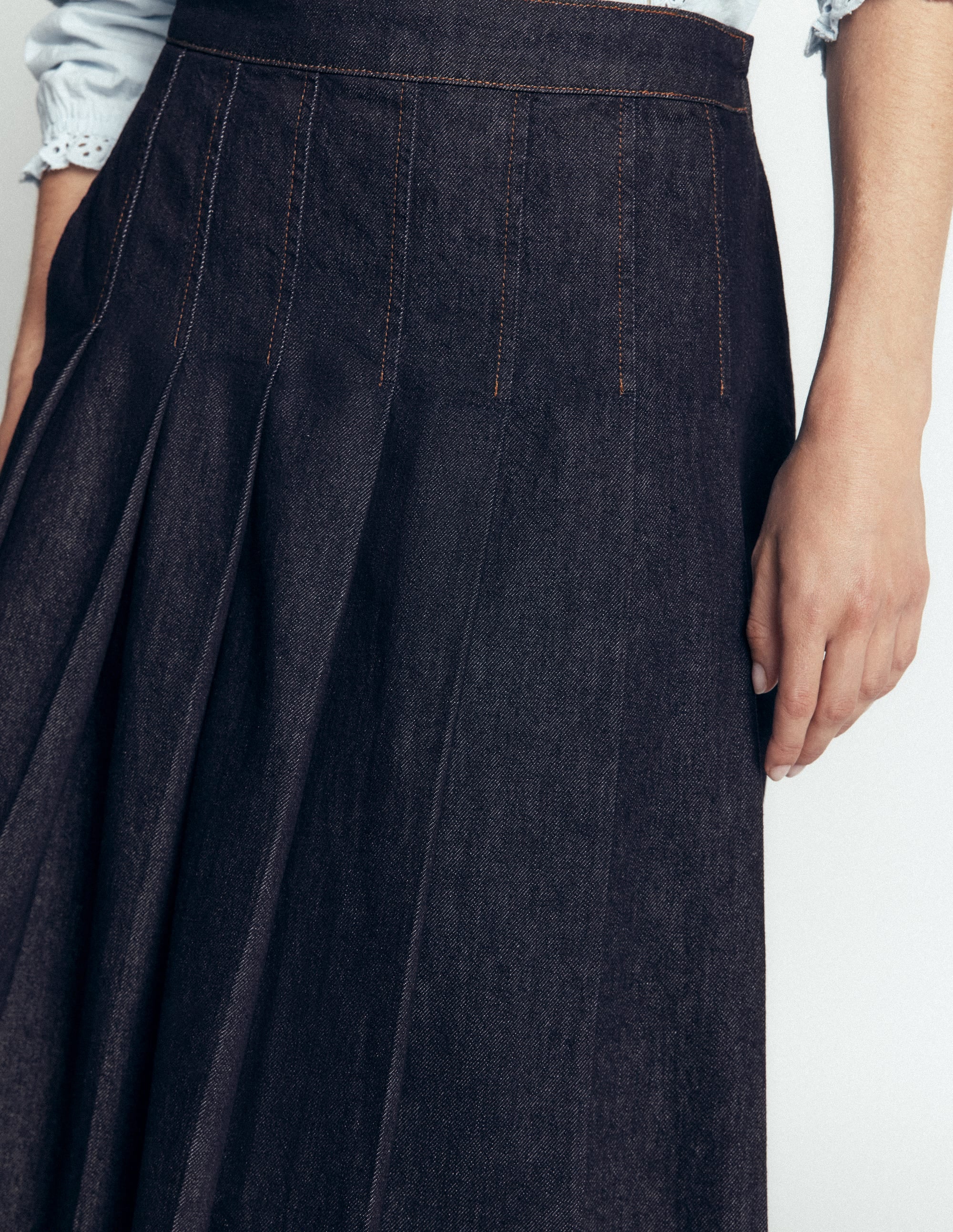 Aya Midi-Jeansrock-Indigo - Image 2