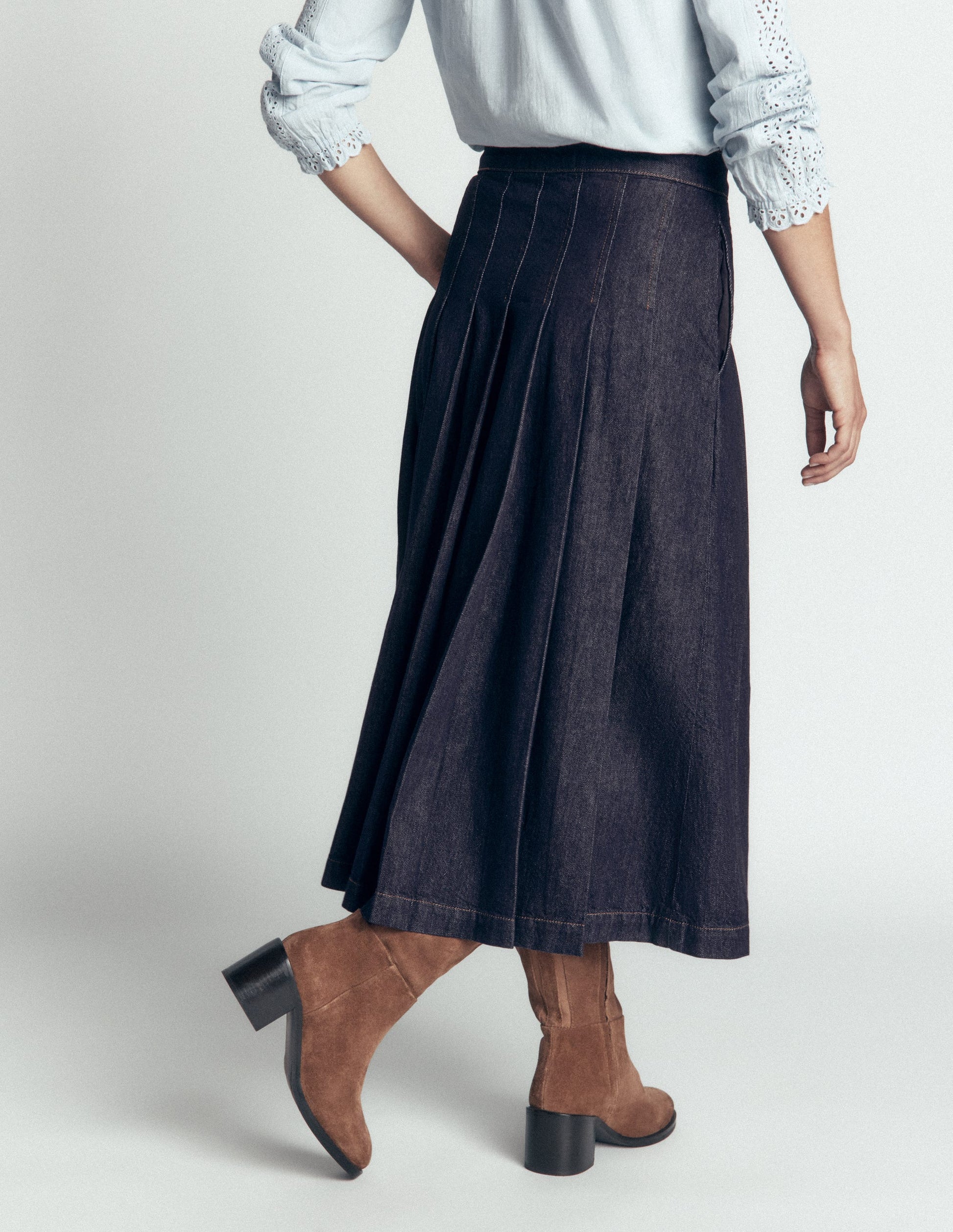 Aya Midi-Jeansrock-Indigo-3