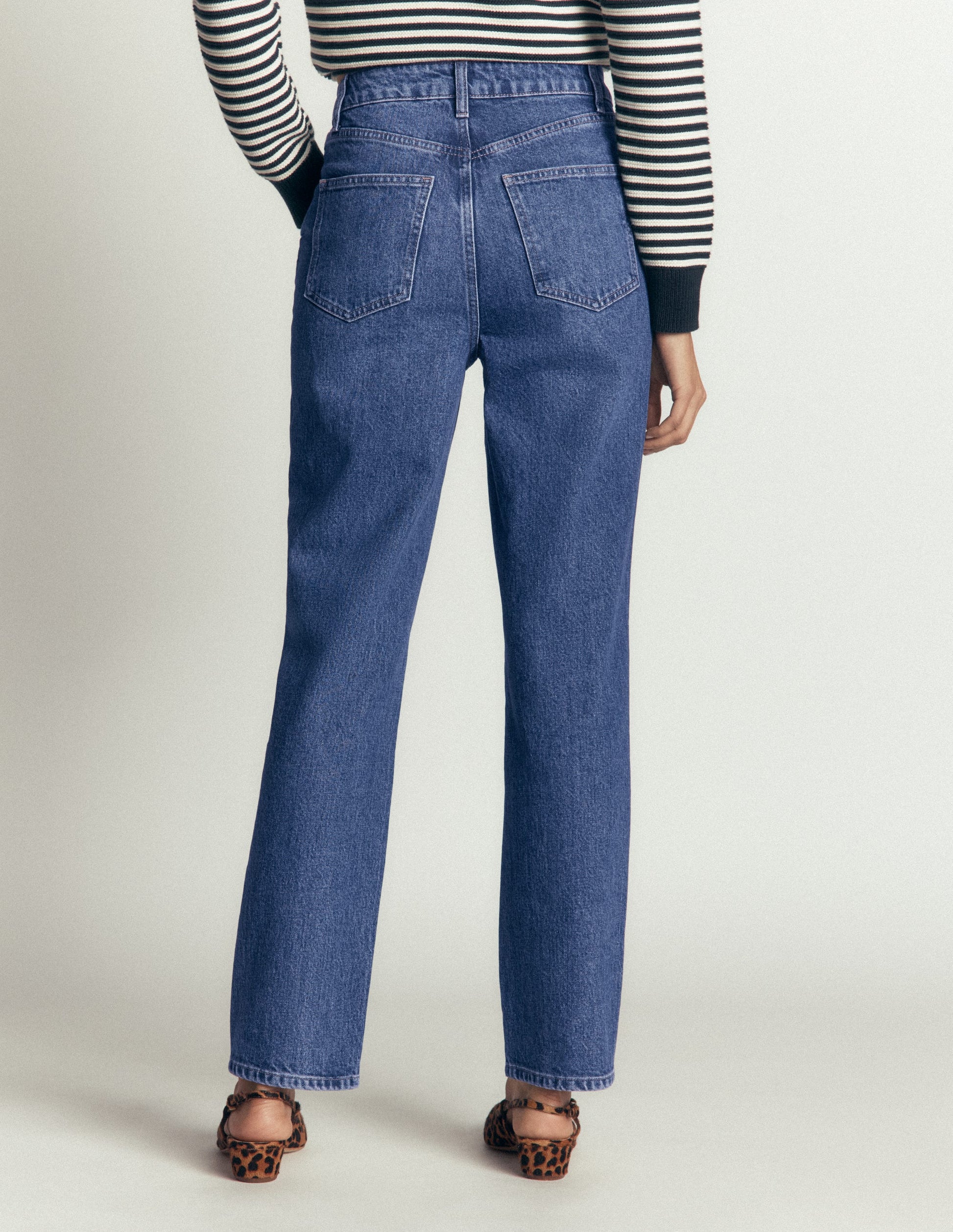 Jeans mit hohem Bund und geradem Bein-Medium Vintage-3