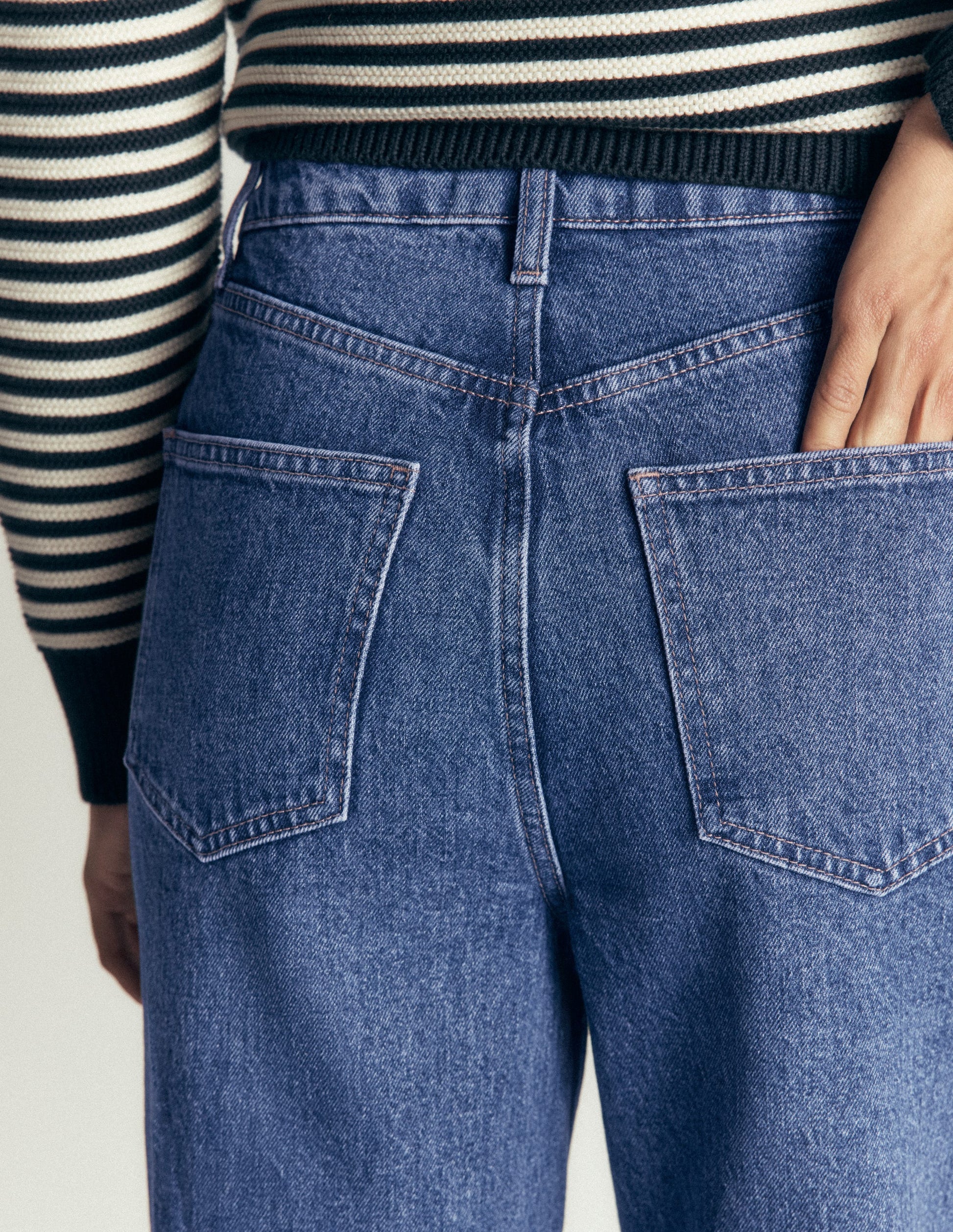 Jeans mit hohem Bund und geradem Bein-Medium Vintage-6