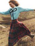 Plissierter Midi-Kilt-Kuddelmuddel-Karo