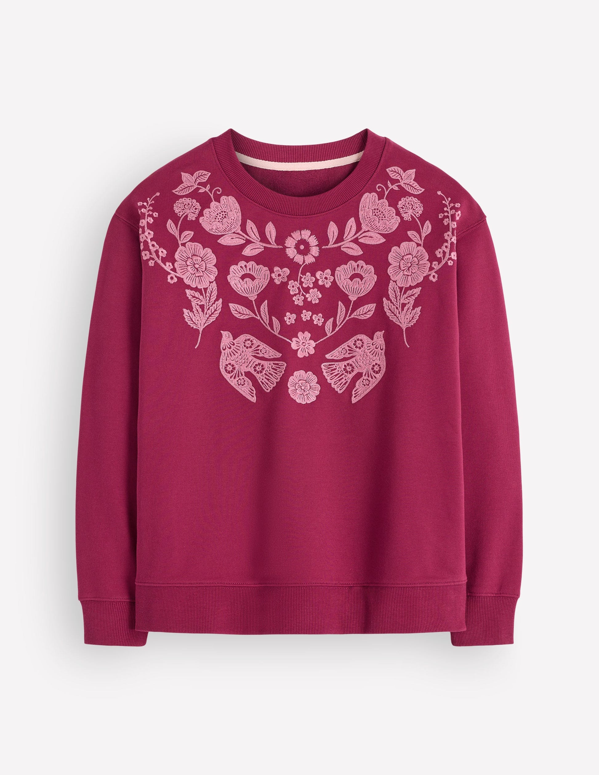 Sweat Emi brodé-Broderie rhododendron-6