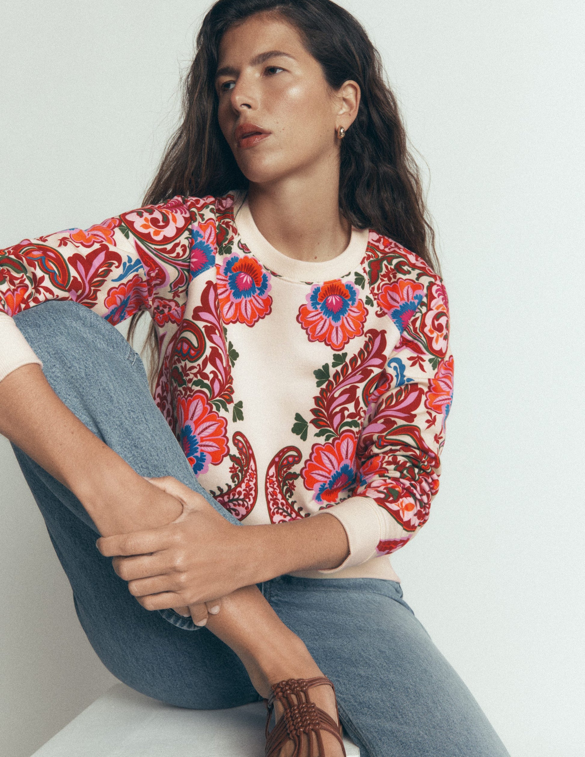 Emi Bedrucktes Sweatshirt-Bunt, Boho-Traum-2