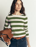 Olivia Long Sleeve Breton-Chive and Oatmeal