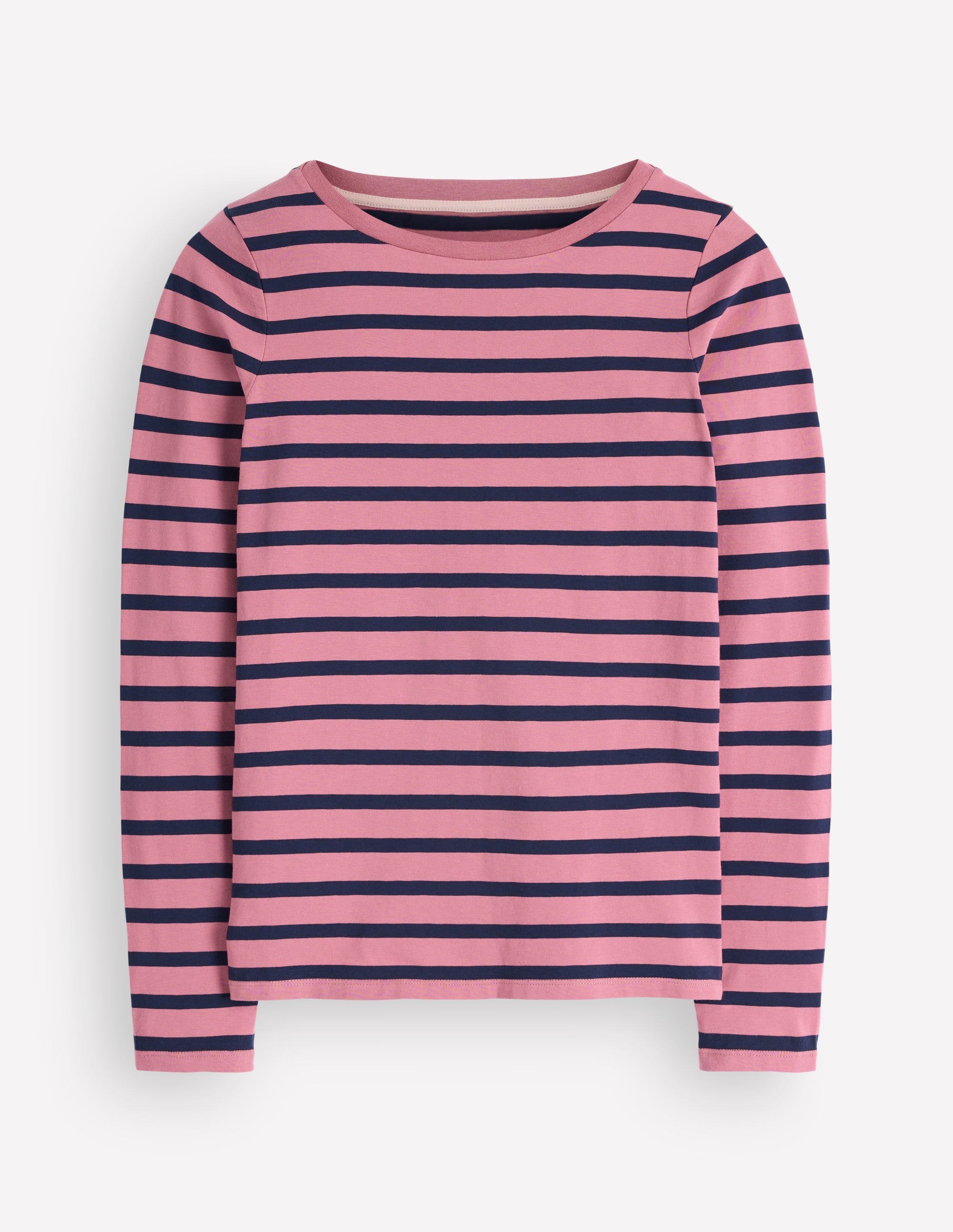 Olivia Long Sleeve Breton-Heather Rose and Navy - Image 6
