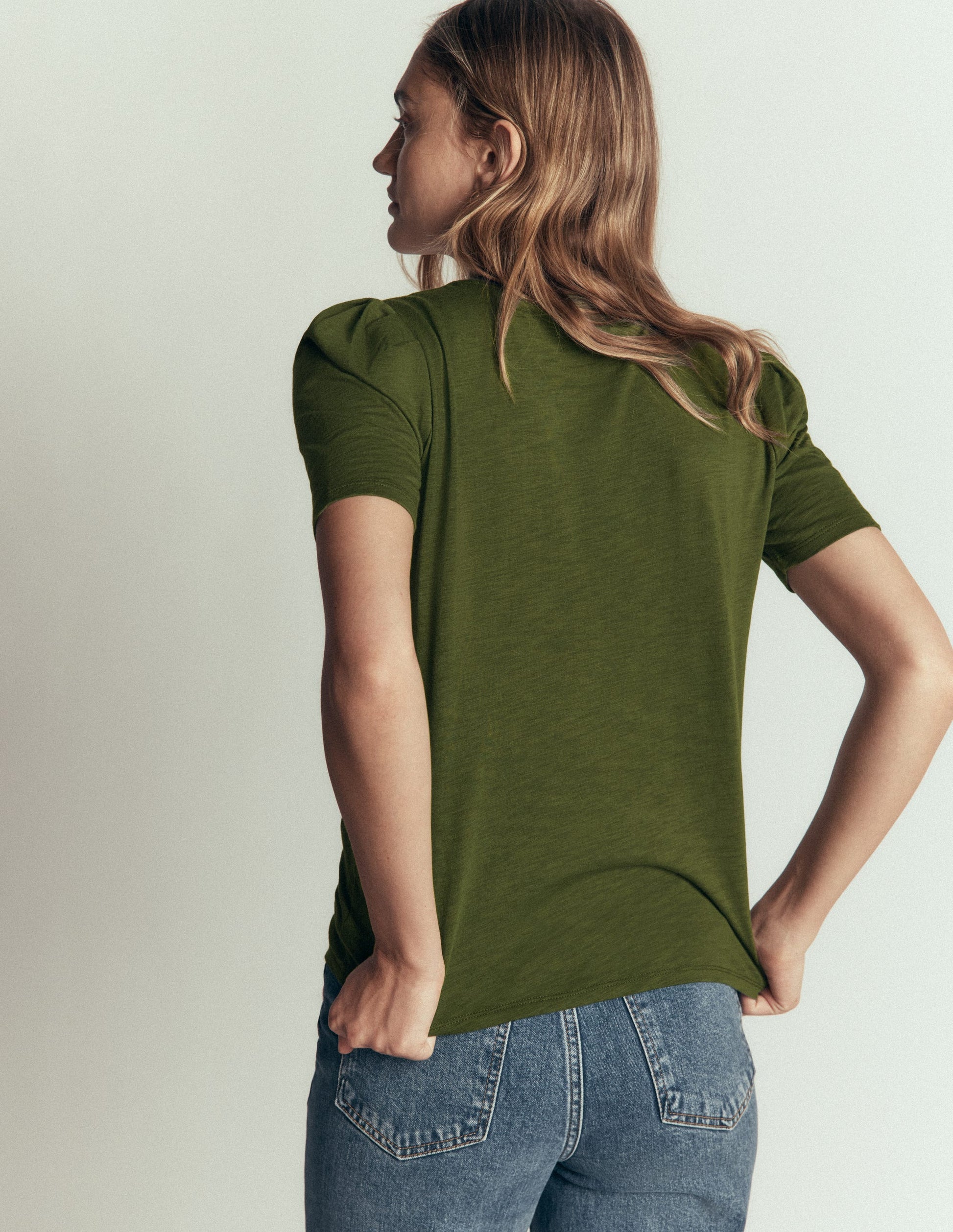 T-shirt Sophie à manches bouffantes-Vert Brunswick-3